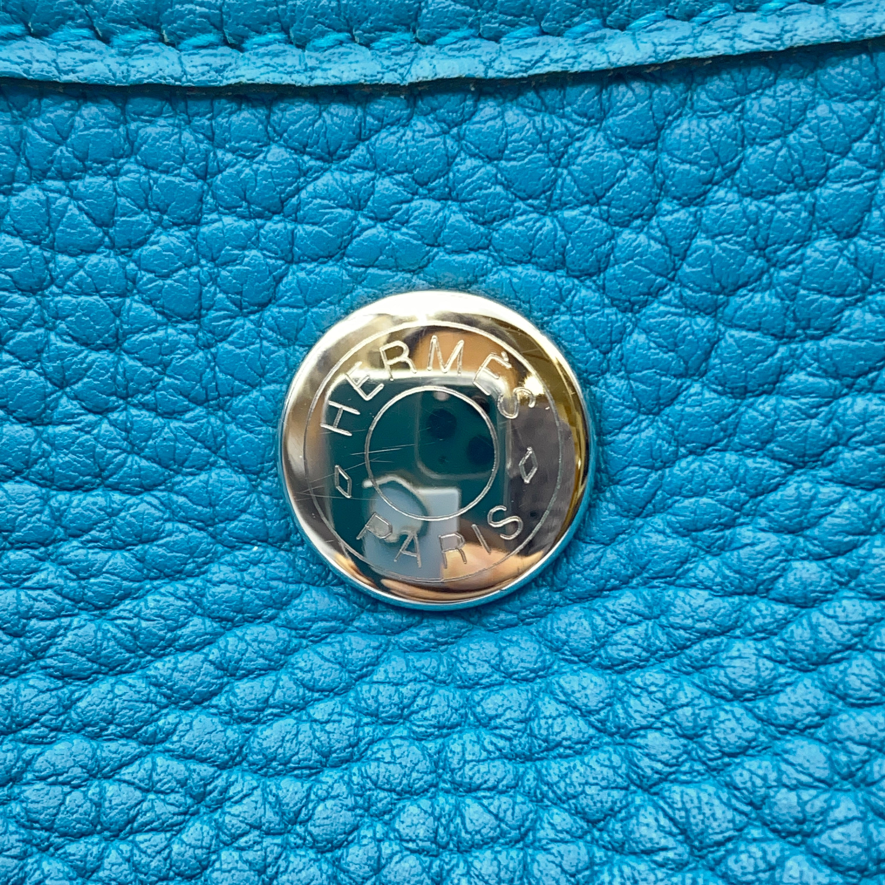 【送料無料】_ HERMES_(エルメス)_ガーデンパーティPM _ネゴンダ/シルバー金具_Z刻印/ブルー系 _中古品