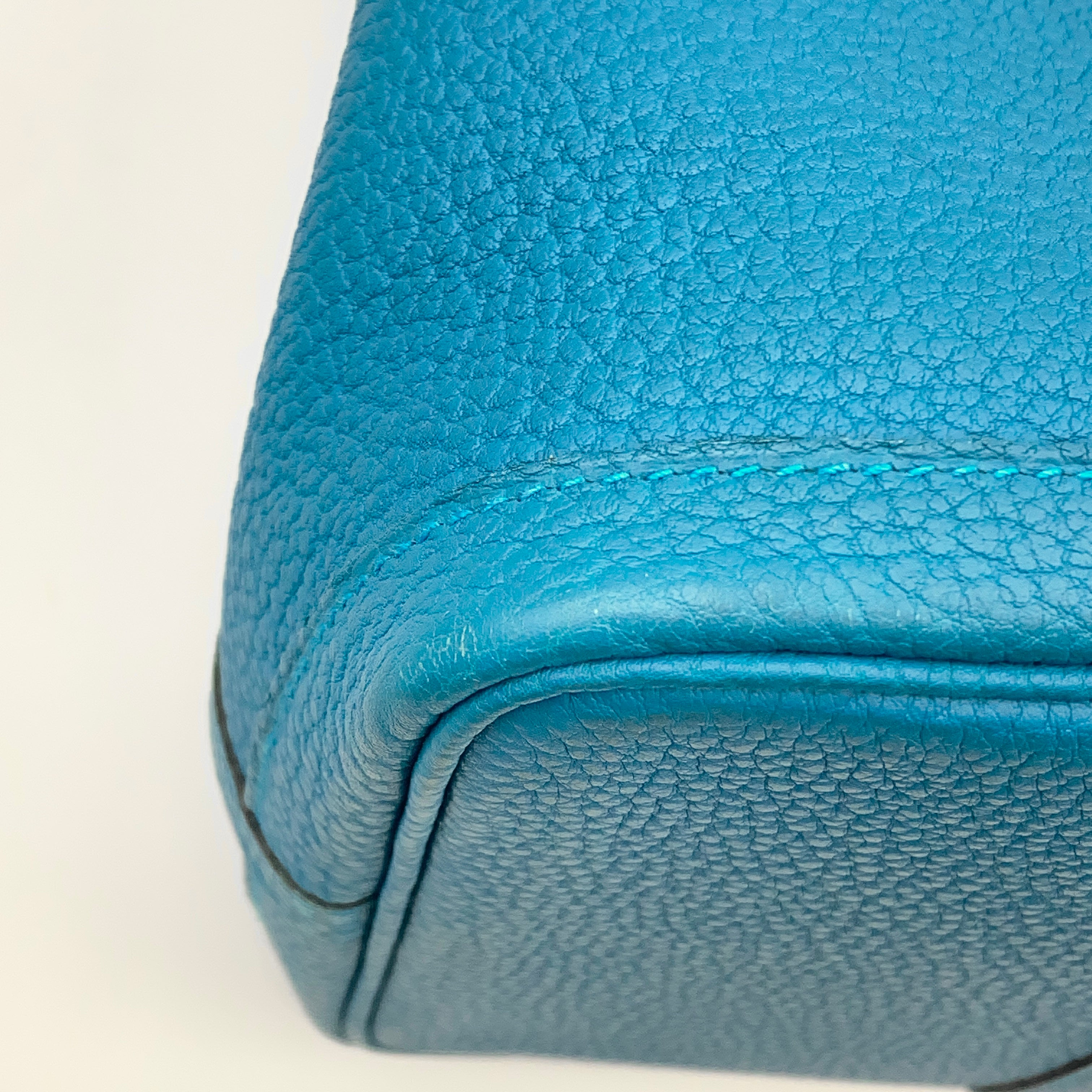 【送料無料】_ HERMES_(エルメス)_ガーデンパーティPM _ネゴンダ/シルバー金具_Z刻印/ブルー系 _中古品