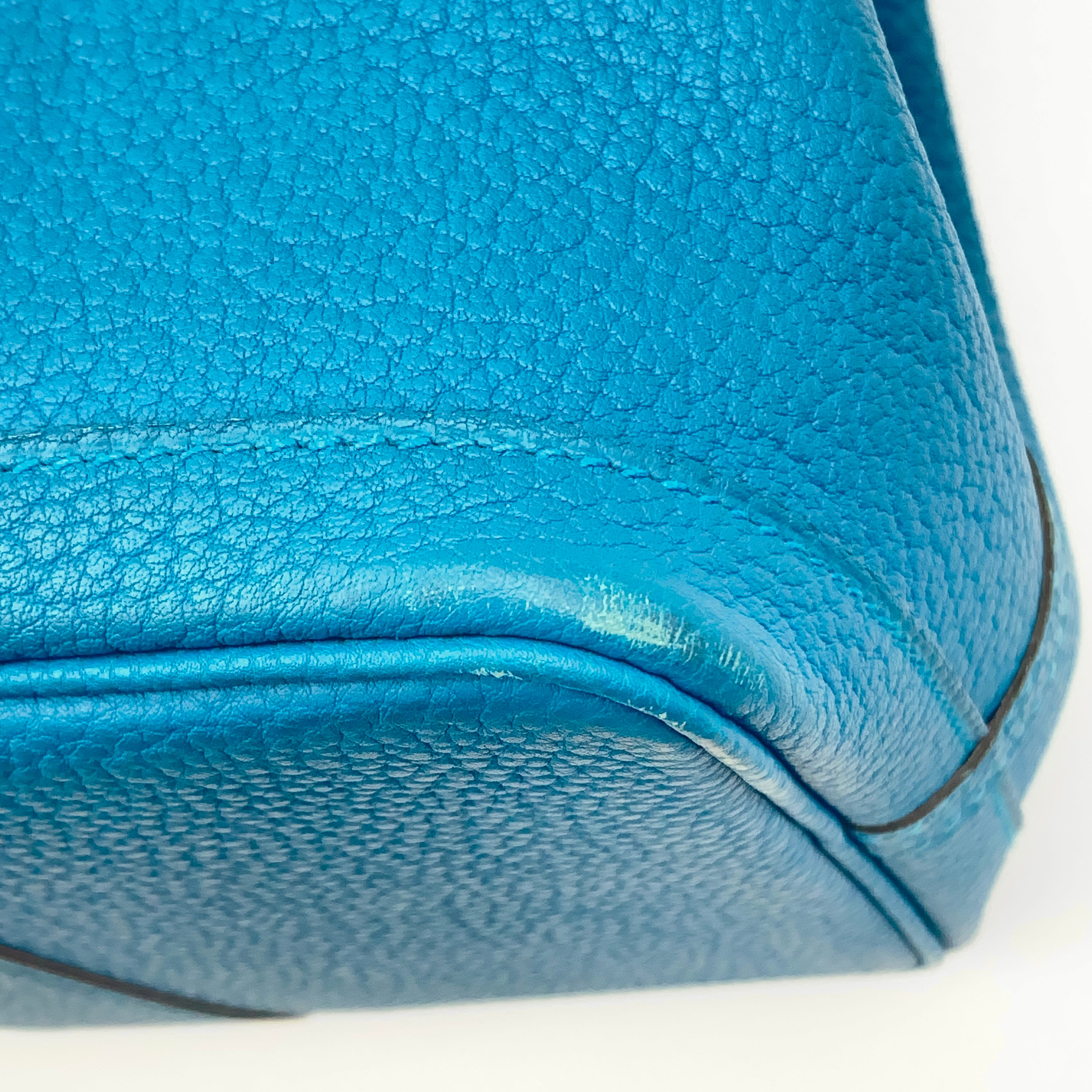 【送料無料】_ HERMES_(エルメス)_ガーデンパーティPM _ネゴンダ/シルバー金具_Z刻印/ブルー系 _中古品