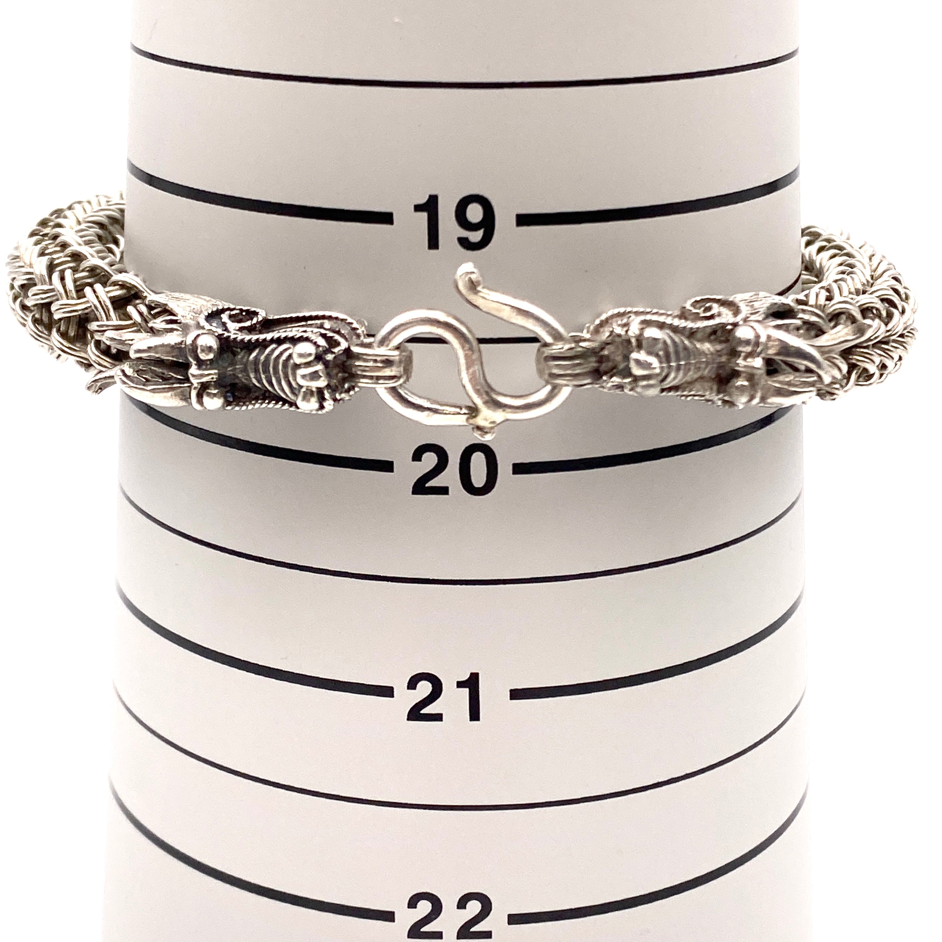 【送料無料】_ ノンブランド_シルバーブレスレット_龍モチーフSV925/58g_中古品