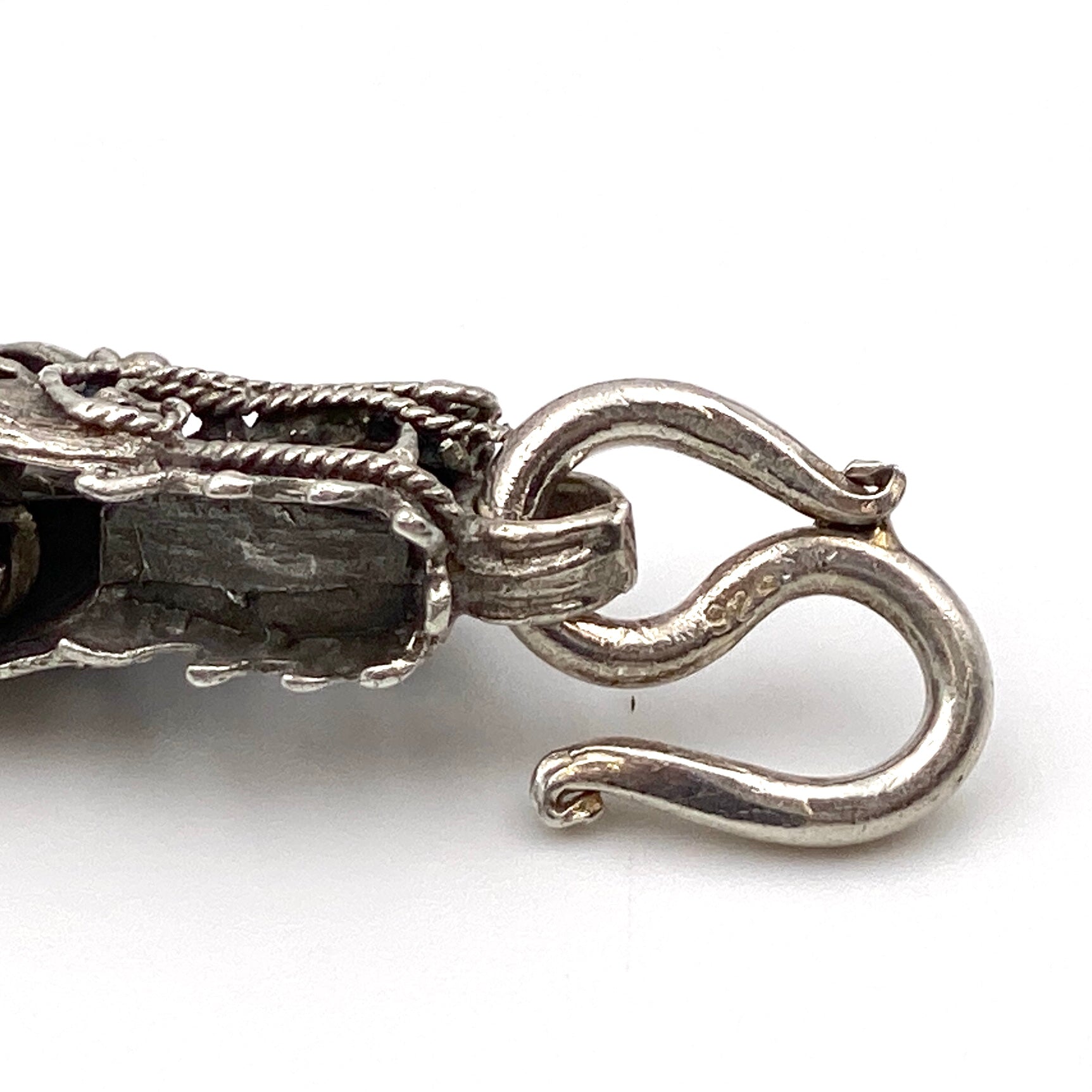 【送料無料】_ ノンブランド_シルバーブレスレット_龍モチーフSV925/58g_中古品