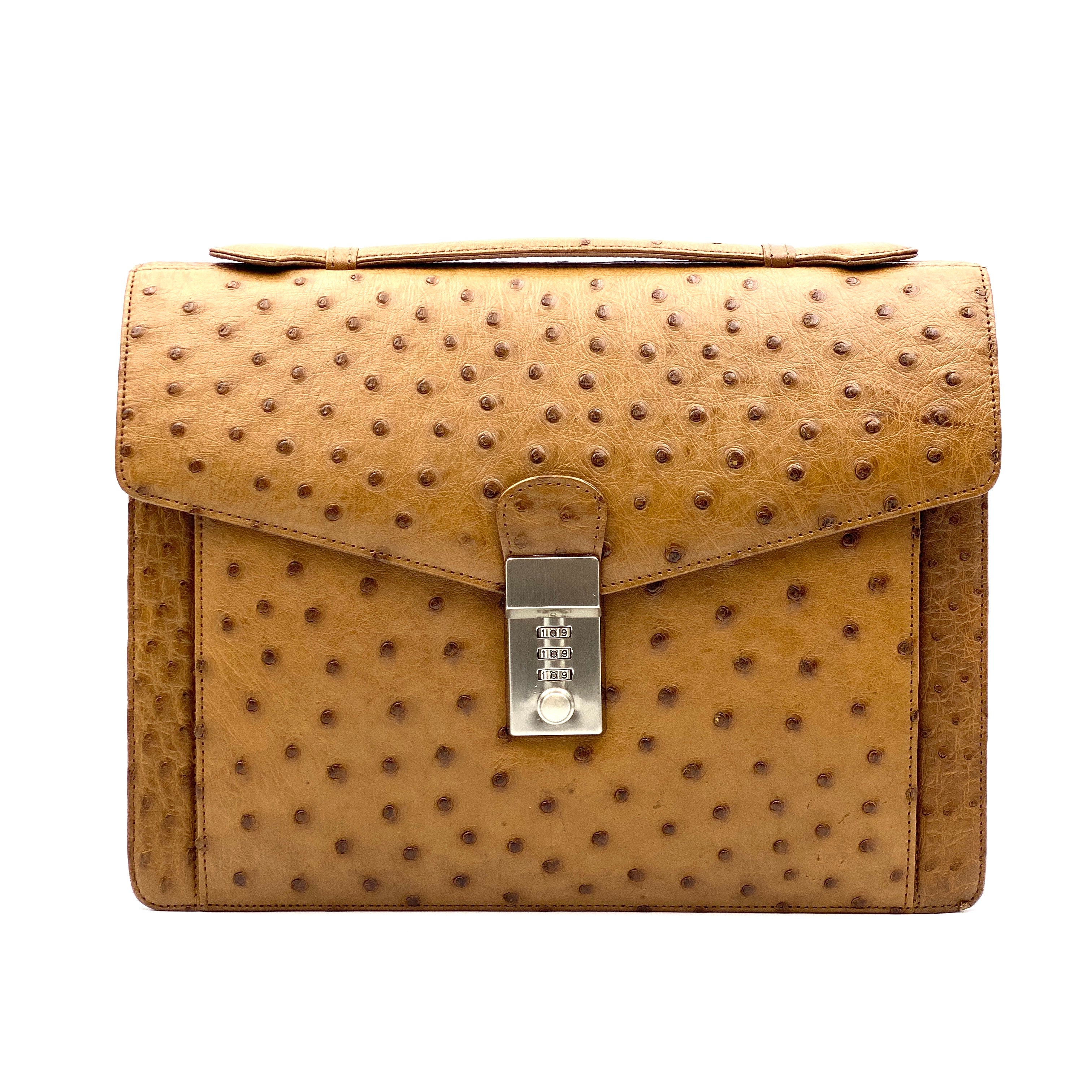 【送料無料】_ RODANIA_(ロダニア)_オーストリッチ_ セカンドバッグ _中古品