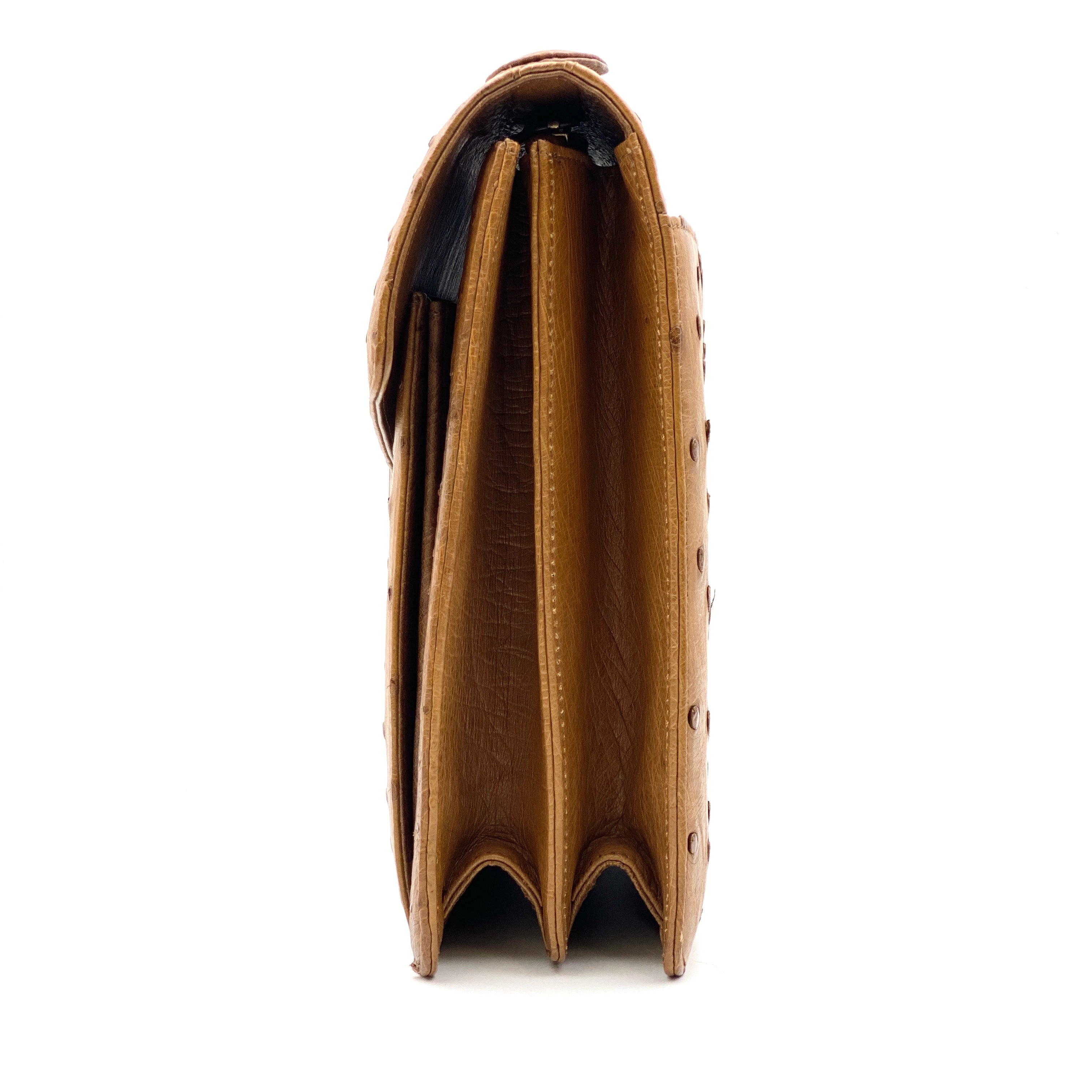 【送料無料】_ RODANIA_(ロダニア)_オーストリッチ_ セカンドバッグ _中古品