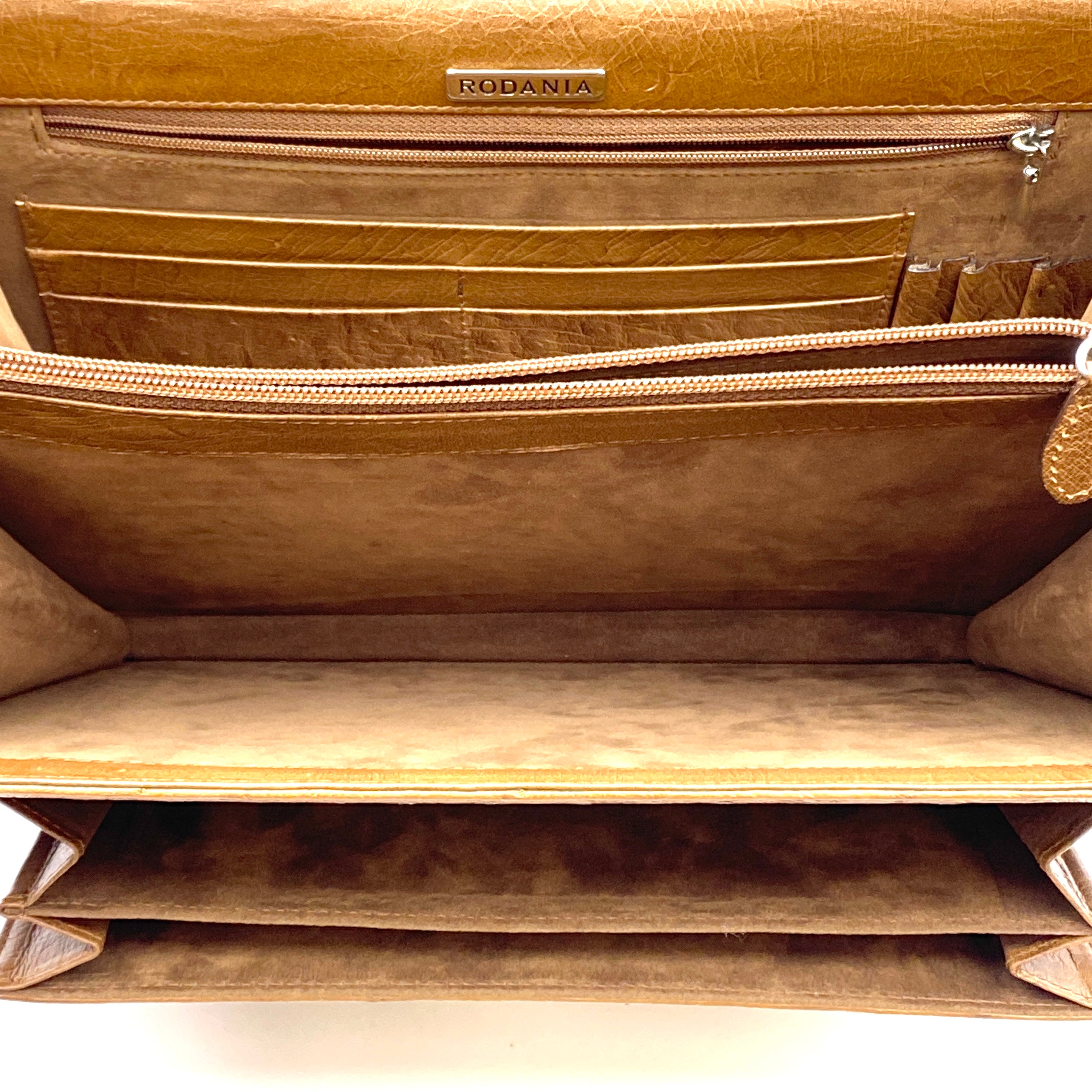 【送料無料】_ RODANIA_(ロダニア)_オーストリッチ_ セカンドバッグ _中古品