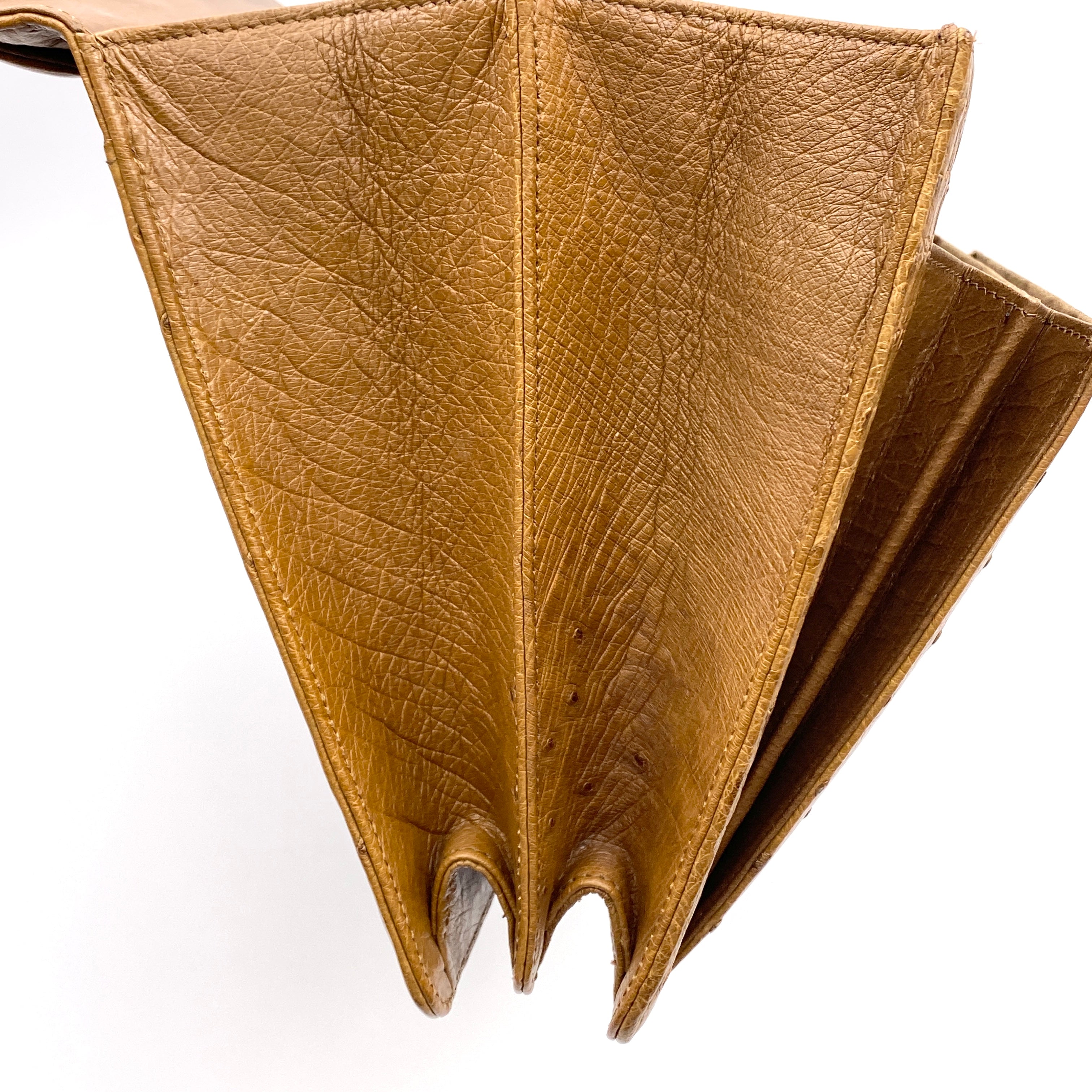 【送料無料】_ RODANIA_(ロダニア)_オーストリッチ_ セカンドバッグ _中古品