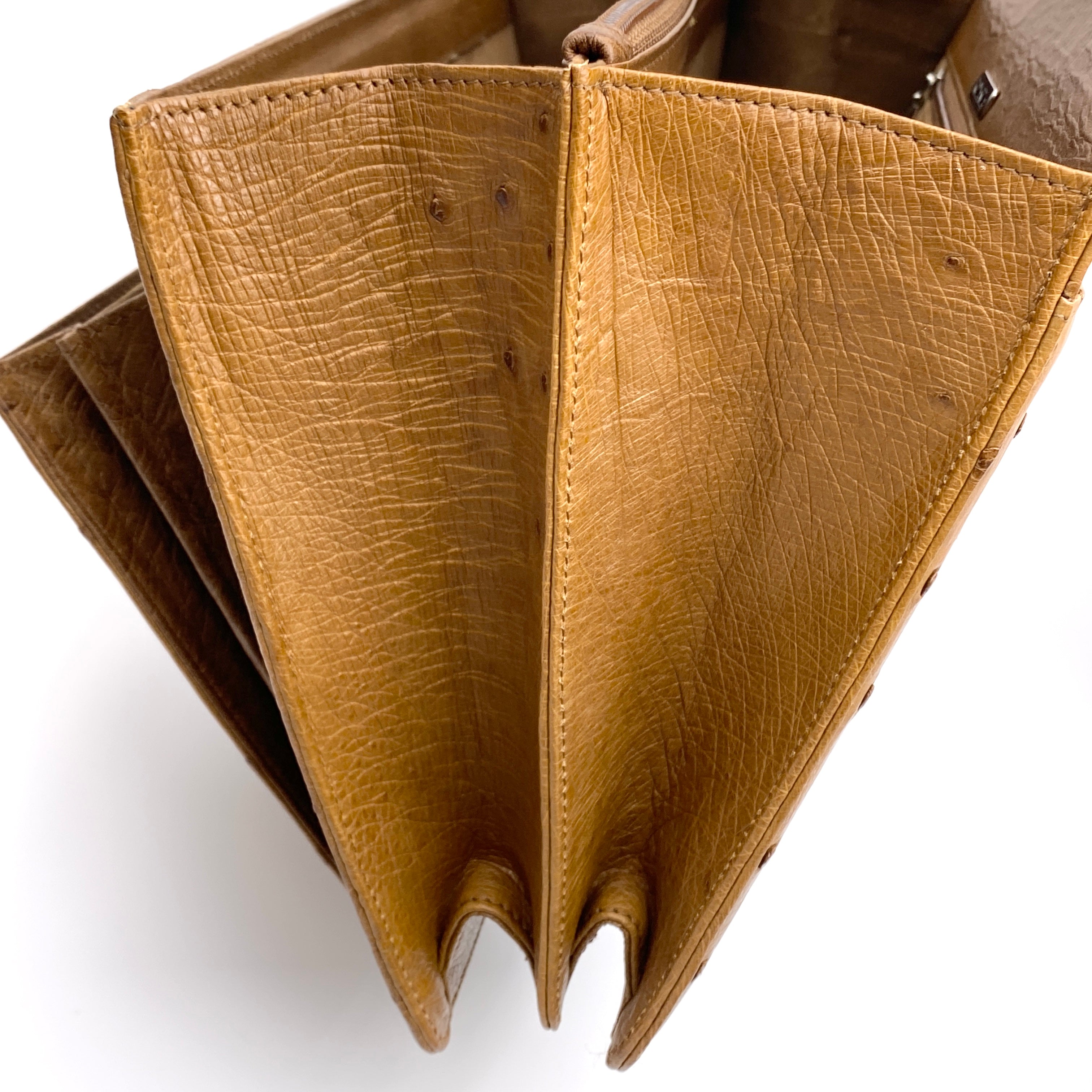 【送料無料】_ RODANIA_(ロダニア)_オーストリッチ_ セカンドバッグ _中古品