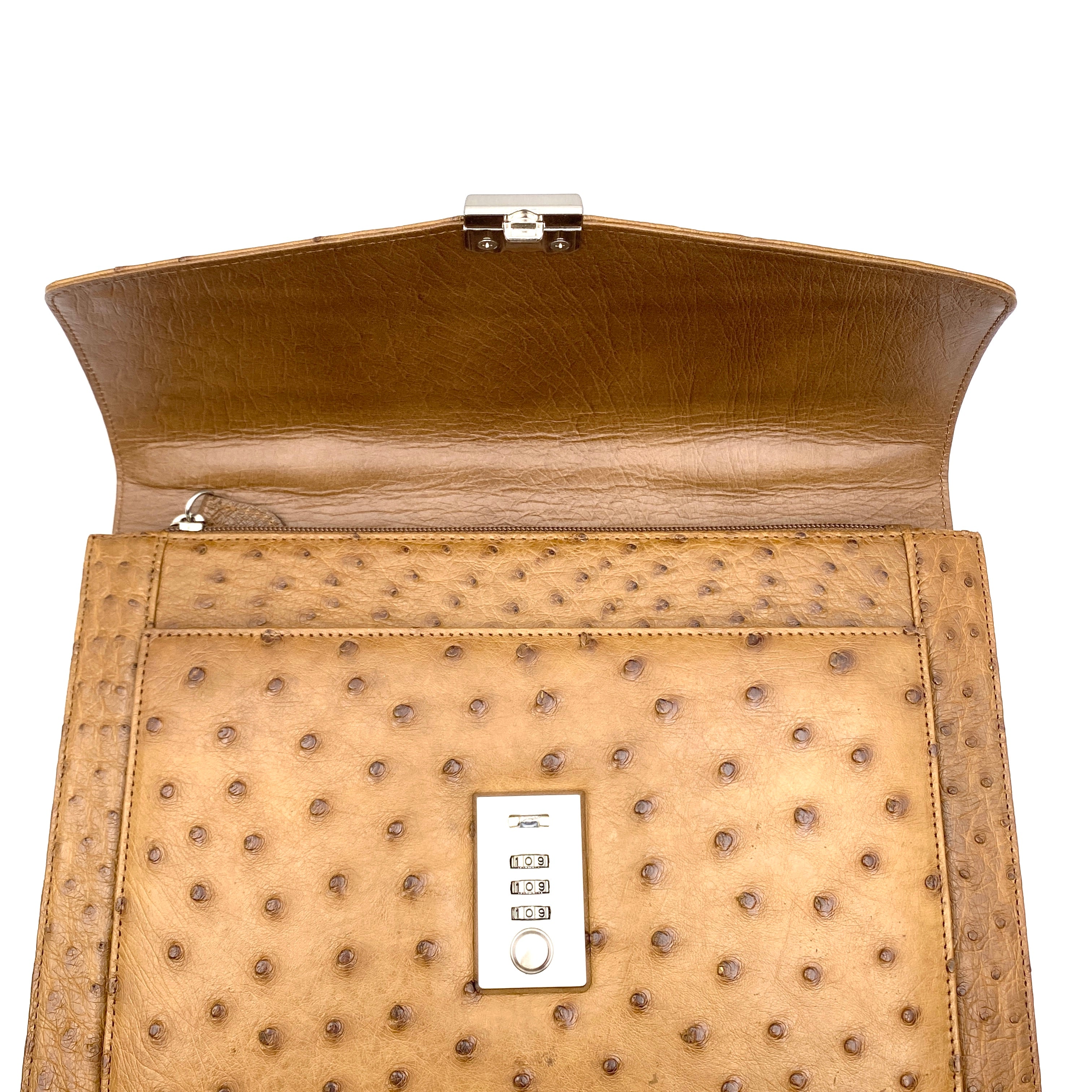 【送料無料】_ RODANIA_(ロダニア)_オーストリッチ_ セカンドバッグ _中古品