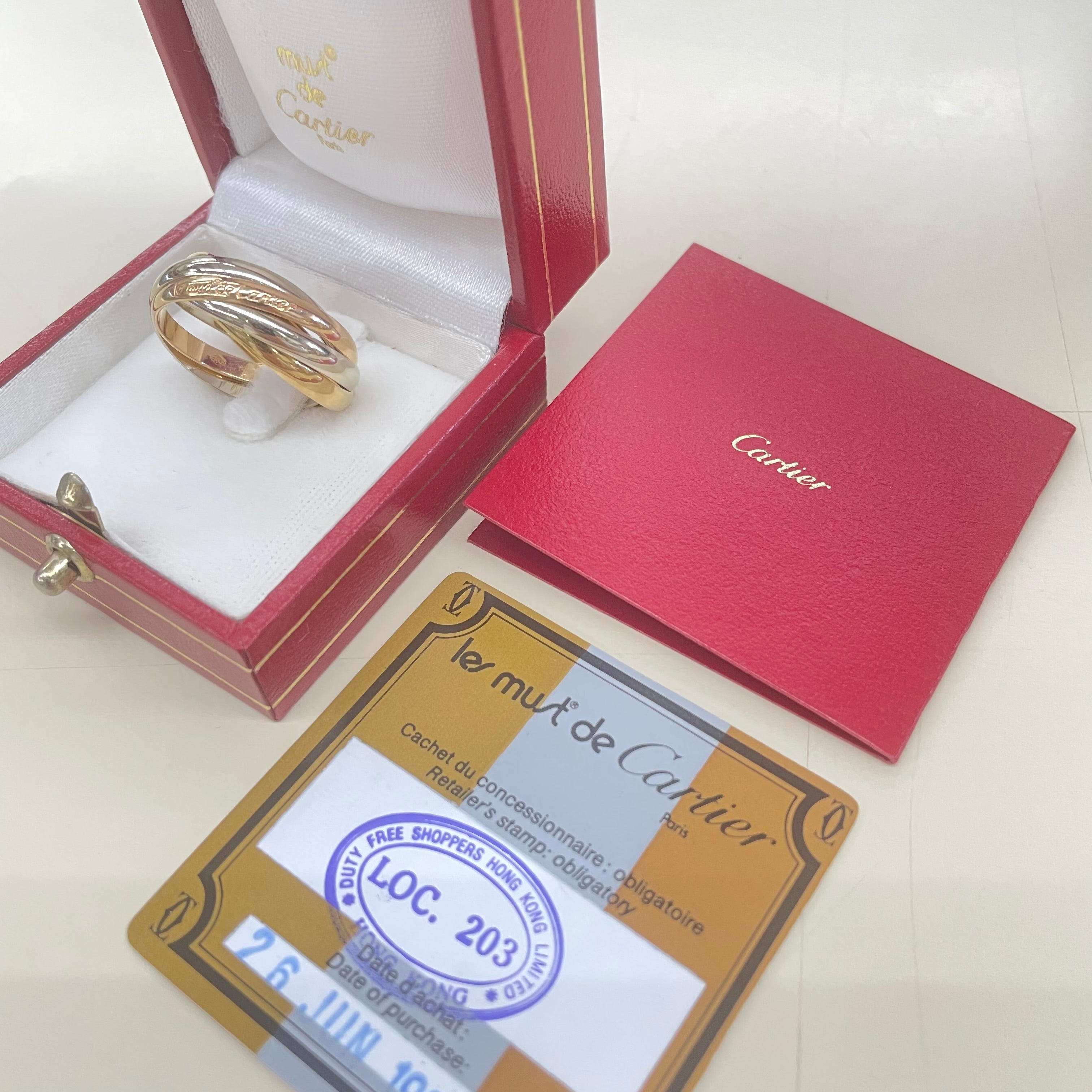 【送料無料】_Cartier_(カルティエ)_トリニティ(K18YG/PG/WG)_5連リング #58_中古品