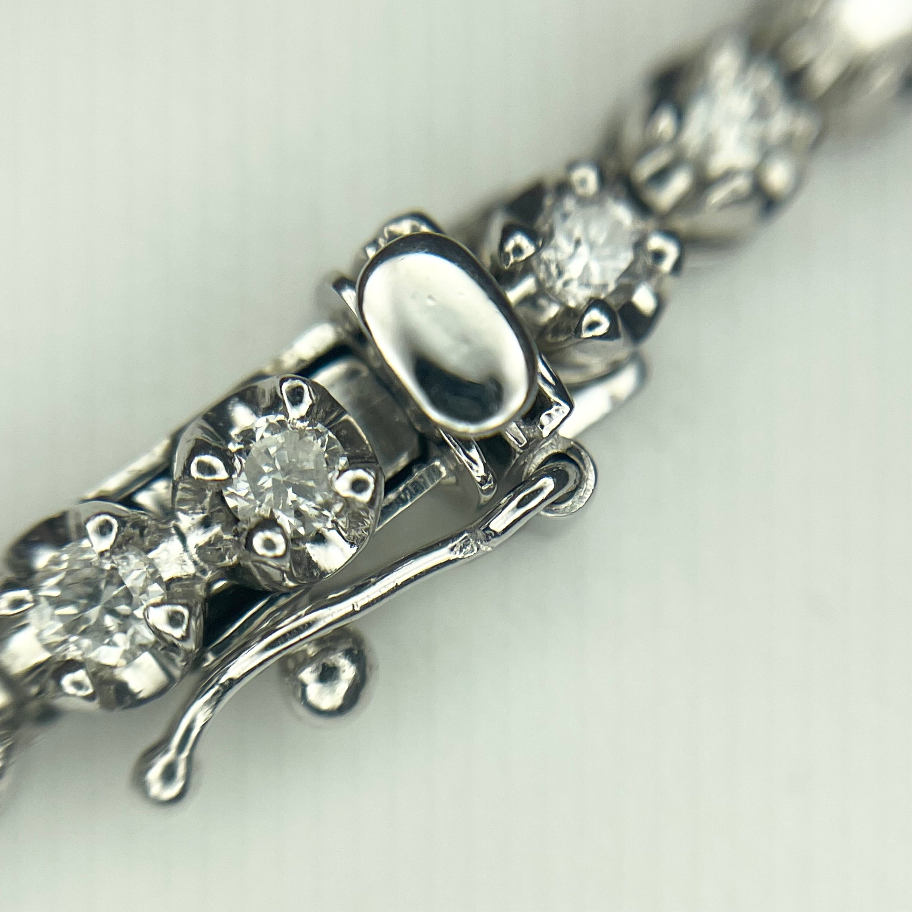 【送料無料】_ ノンブランド_テニスネックレス_Pt850/FD5.0ct/30.8g_中古品