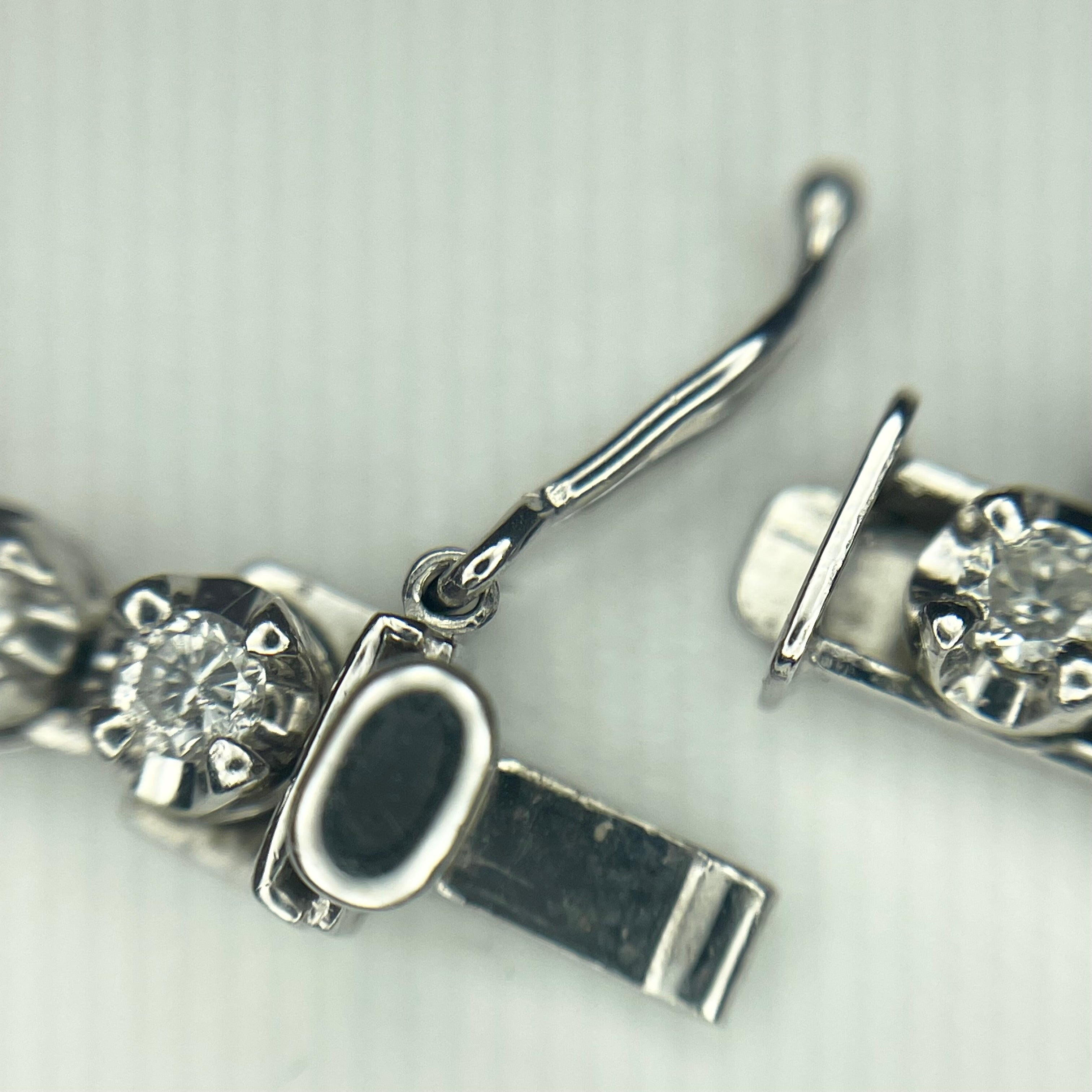 【送料無料】_ ノンブランド_テニスネックレス_Pt850/FD5.0ct/30.8g_中古品