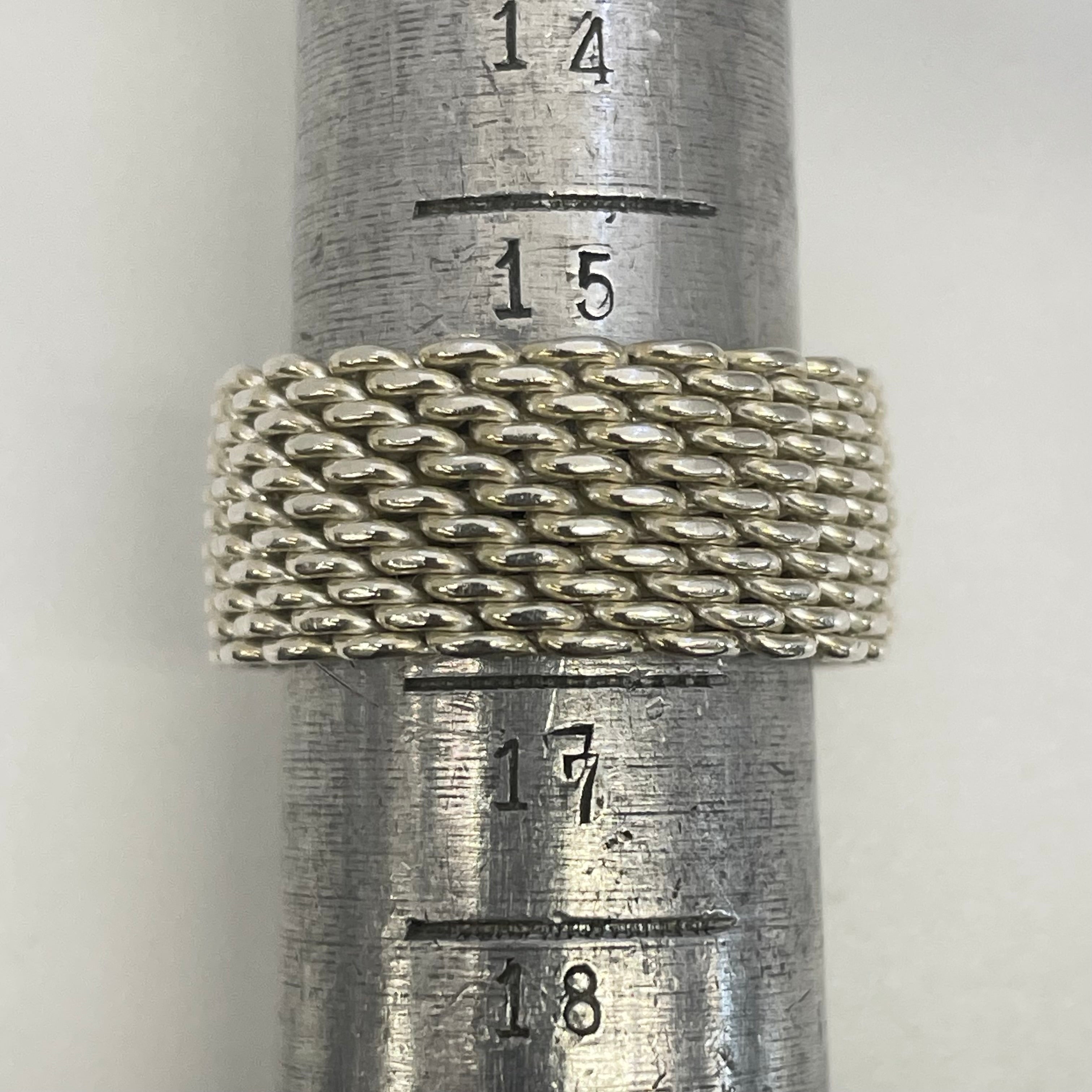 【送料無料】_ TIFFANY &Co_(ティファニー)_サマセットメッシュリング_中古品