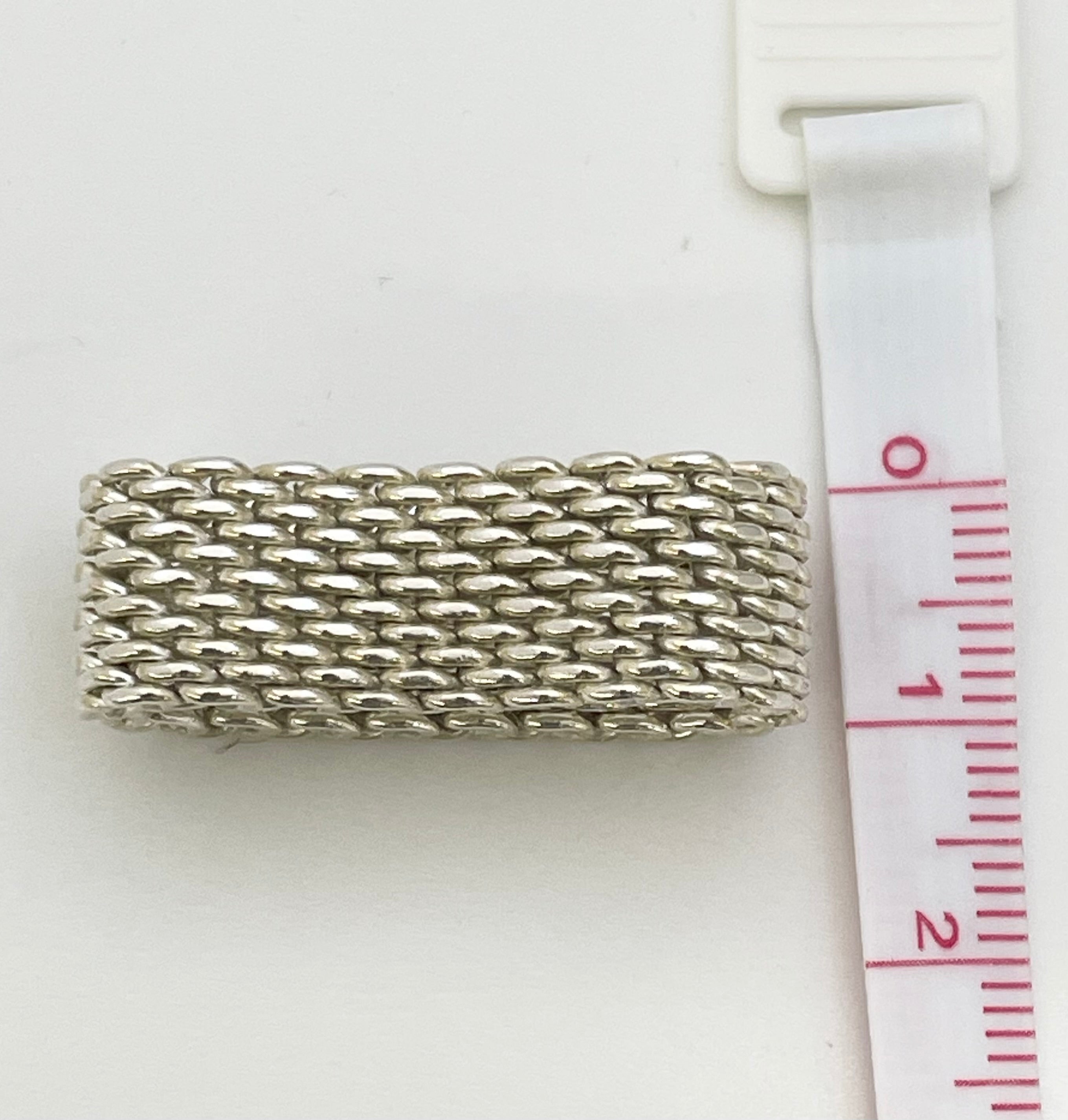 【送料無料】_ TIFFANY &Co_(ティファニー)_サマセットメッシュリング_中古品