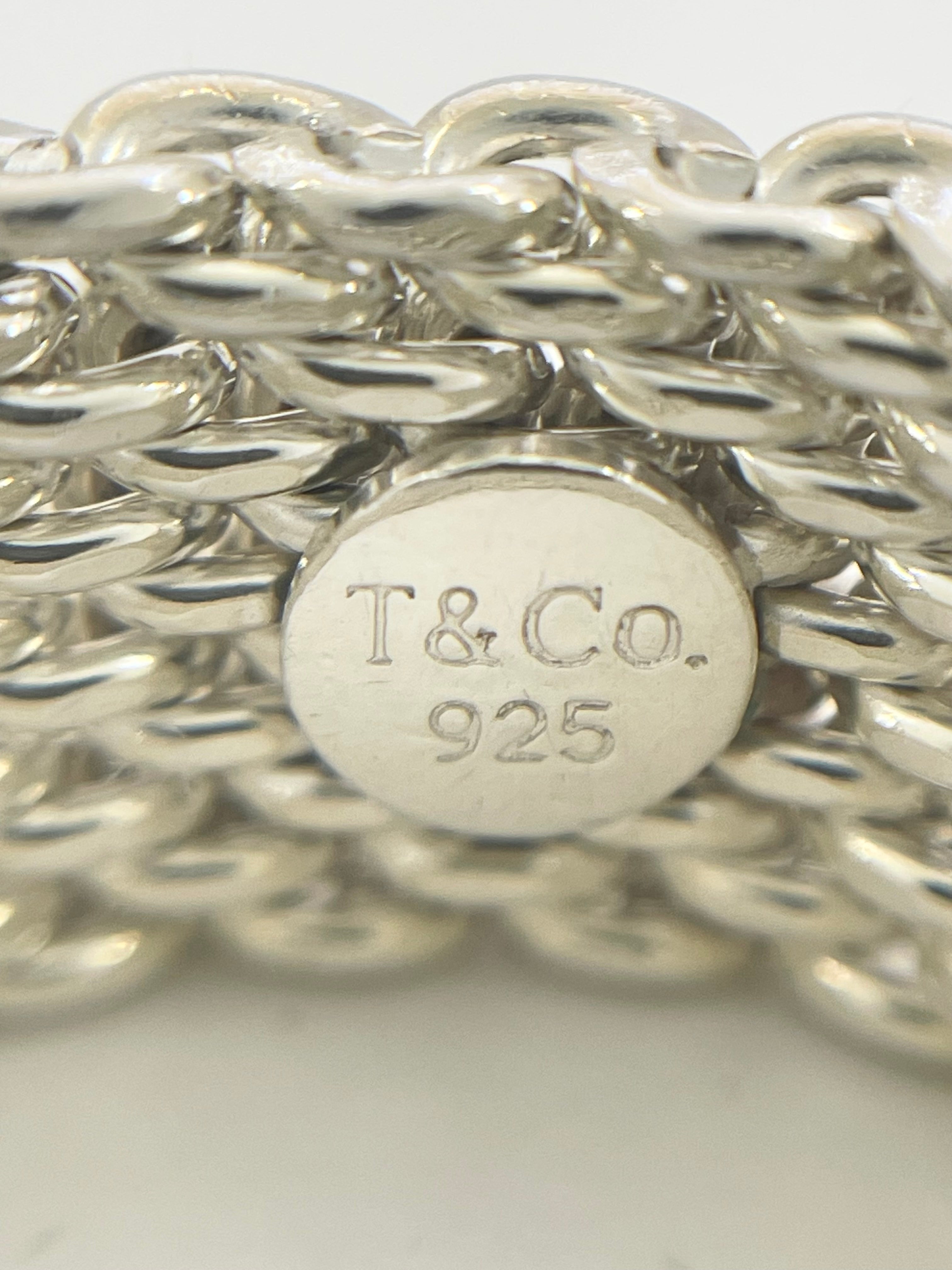 【送料無料】_ TIFFANY &Co_(ティファニー)_サマセットメッシュリング_中古品