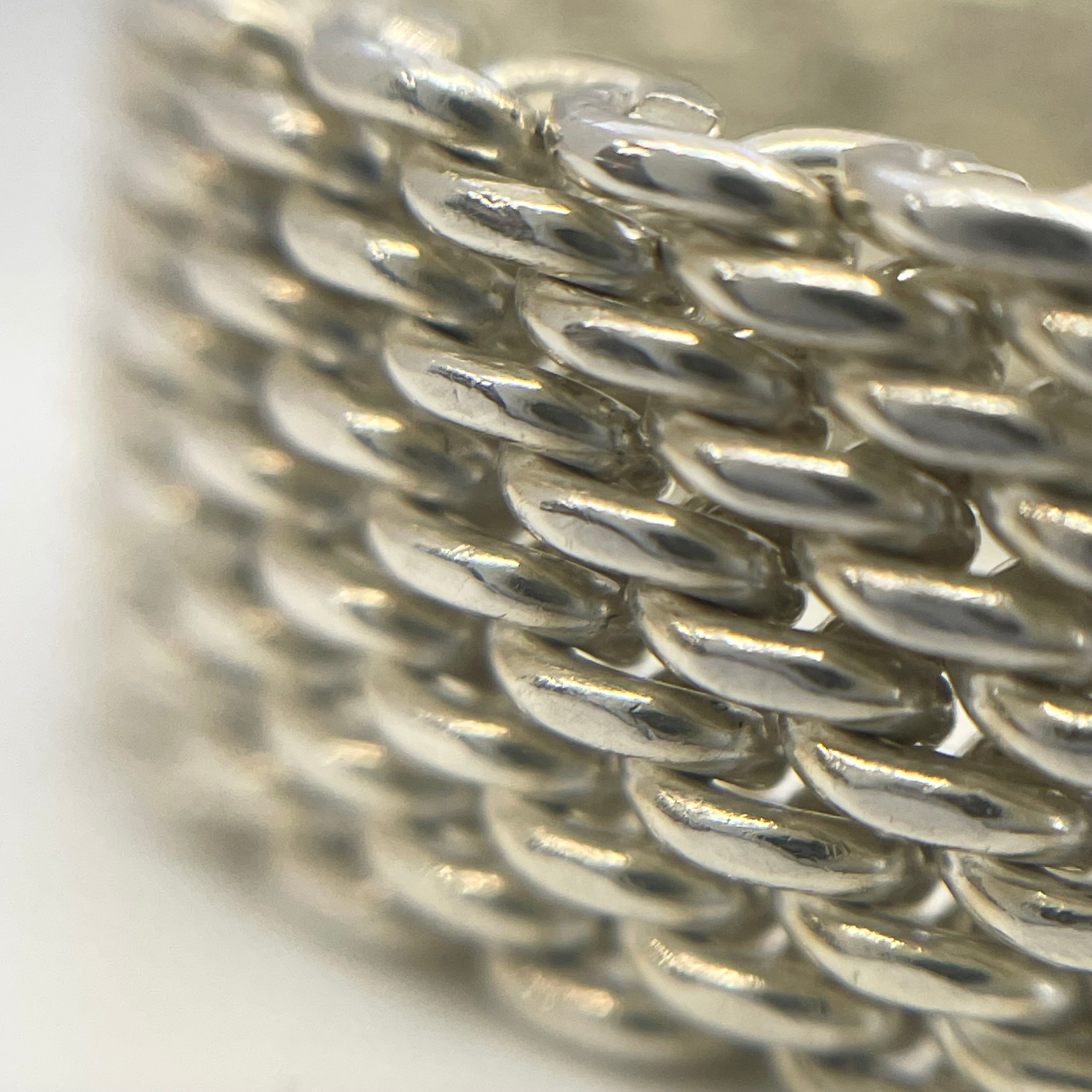 【送料無料】_ TIFFANY &Co_(ティファニー)_サマセットメッシュリング_中古品