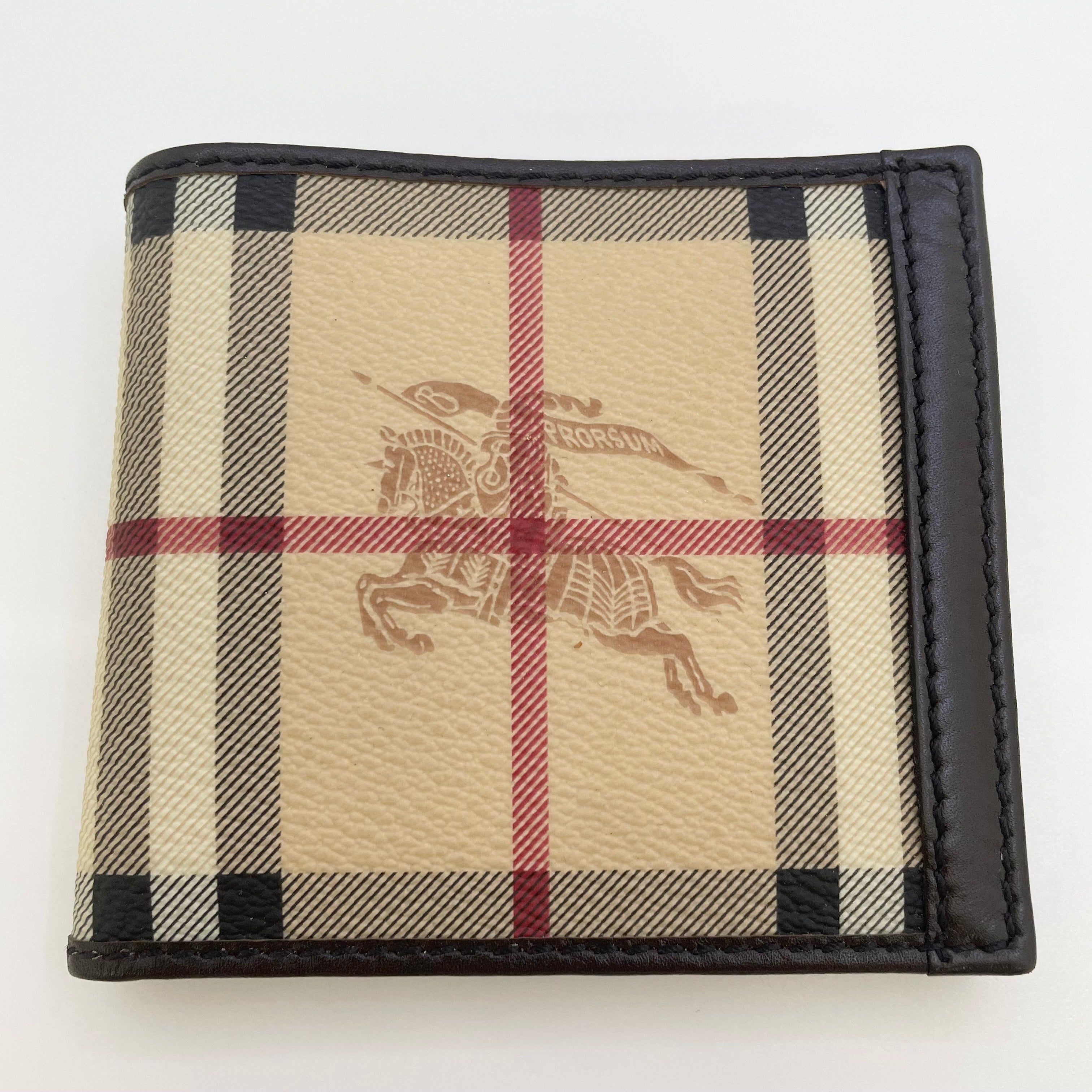 【送料無料】_ BURBERRY_(バーバリー)_ノバチェック二つ折り財布_中古品