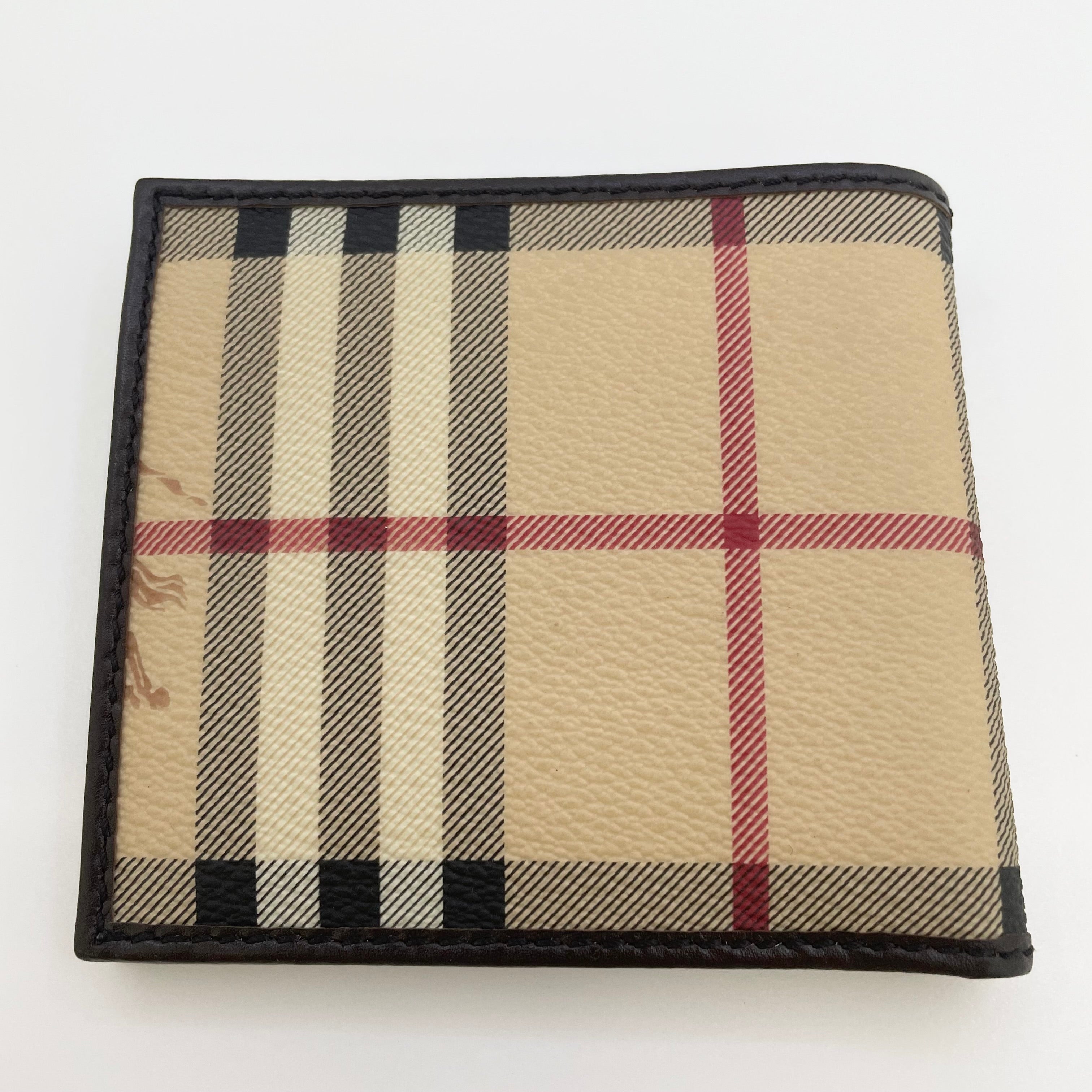 【送料無料】_ BURBERRY_(バーバリー)_ノバチェック二つ折り財布_中古品