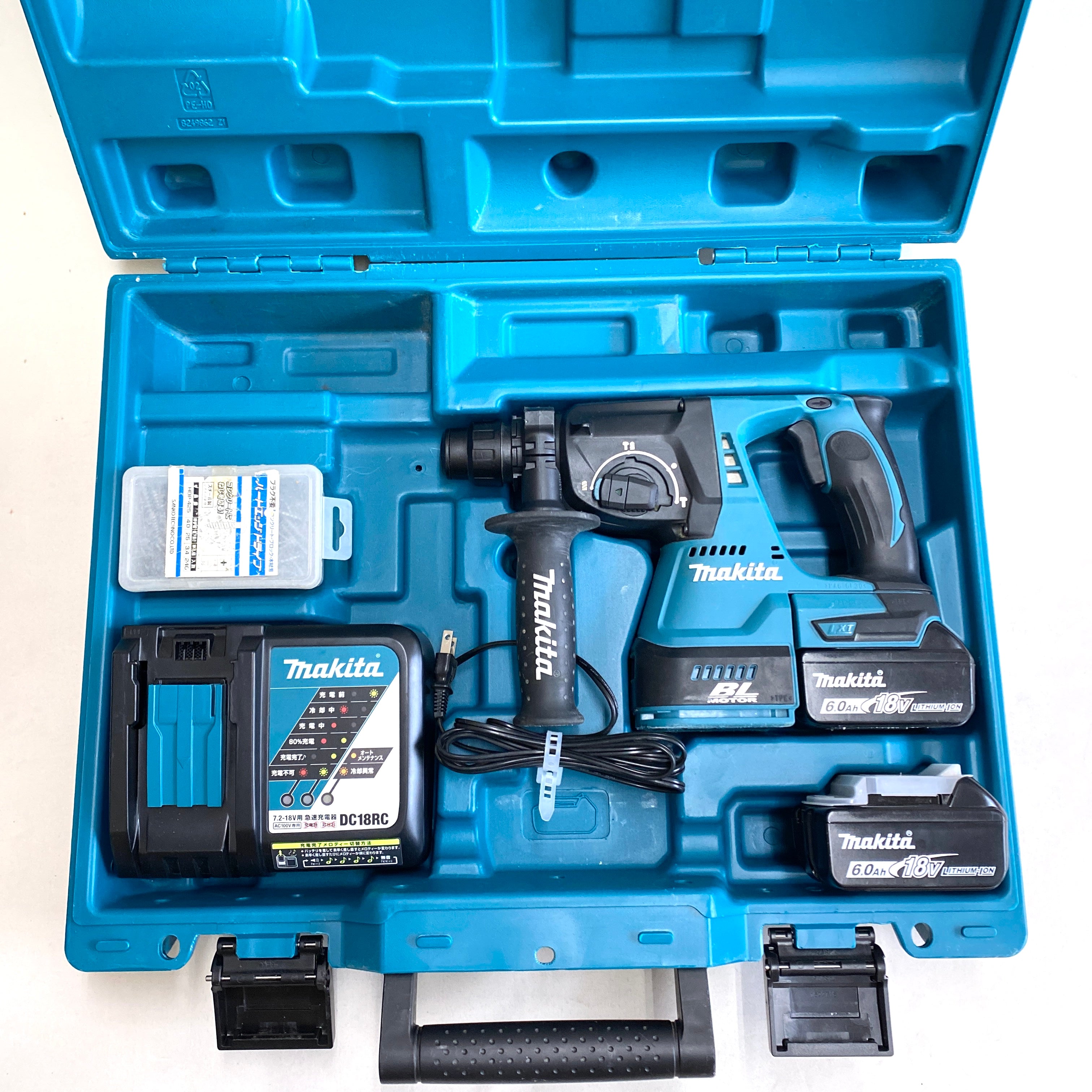 makita_(マキタ)_充電式充電式ハンマドリル_HR244DRGX_充電器/バッテリ2個付き_中古品