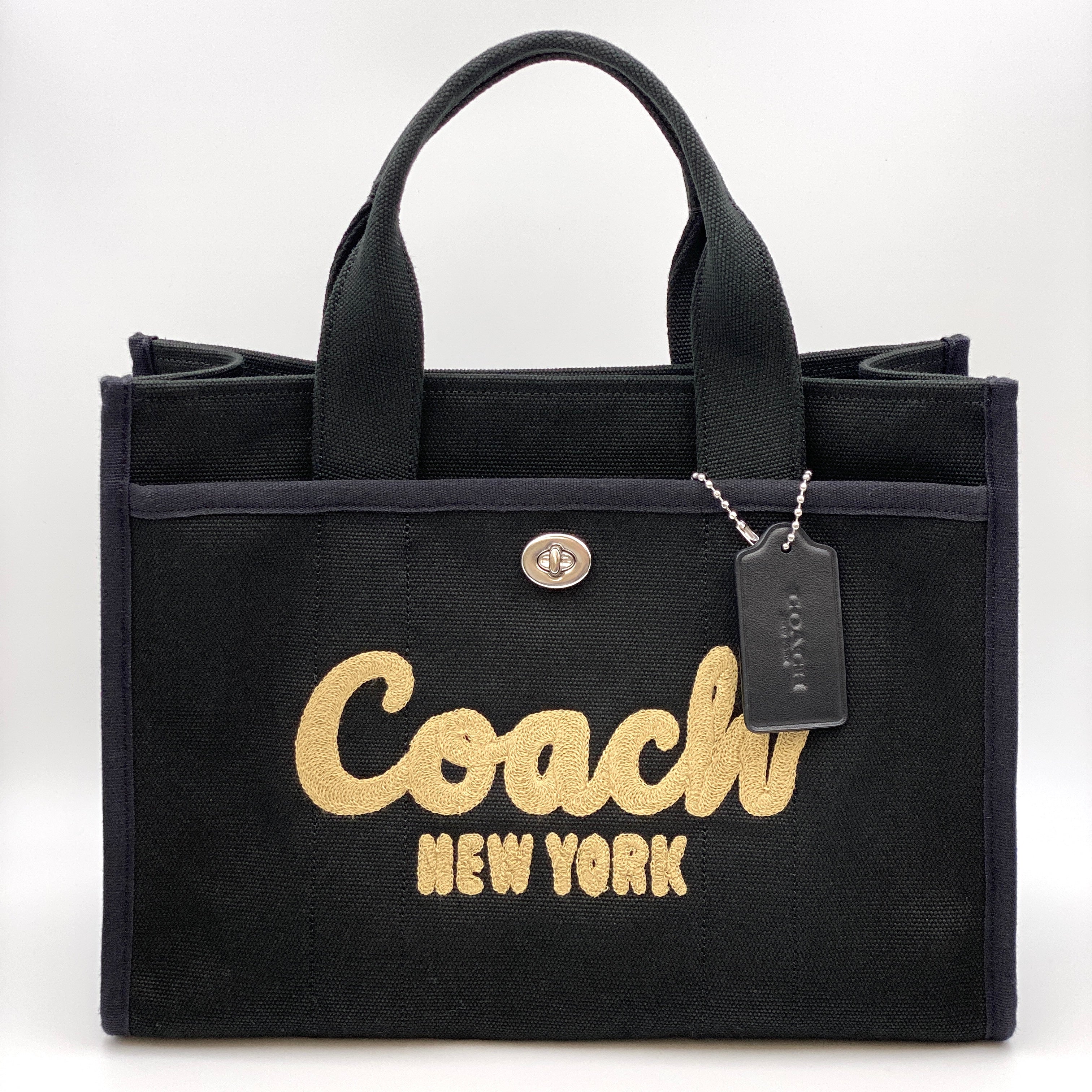 【送料無料】_ COACH_(コーチ)_カーゴトート2WAY _ショルダーベルト付 CP158LHBLK _中古品