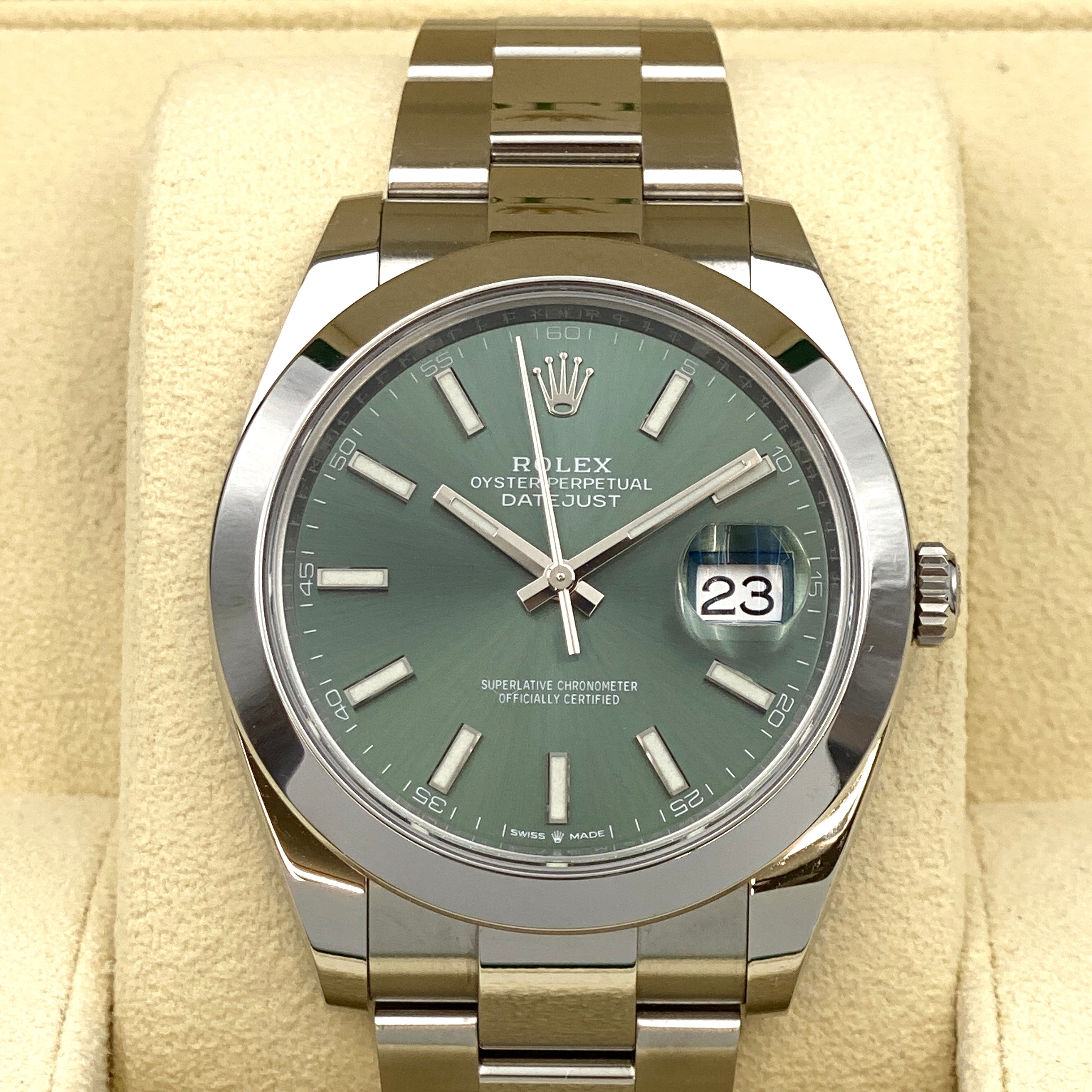 ROLEX_(ロレックス)_デイトジャスト41 _ミントグリーンダイヤル _126300 _中古品