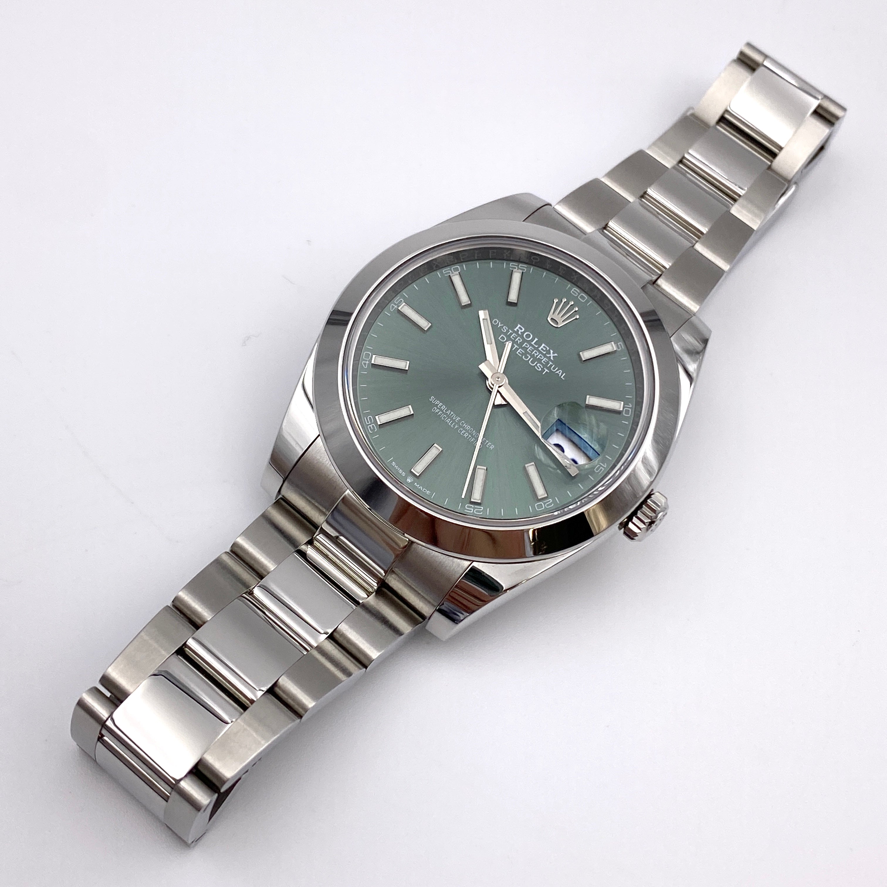 ROLEX_(ロレックス)_デイトジャスト41 _ミントグリーンダイヤル _126300 _中古品