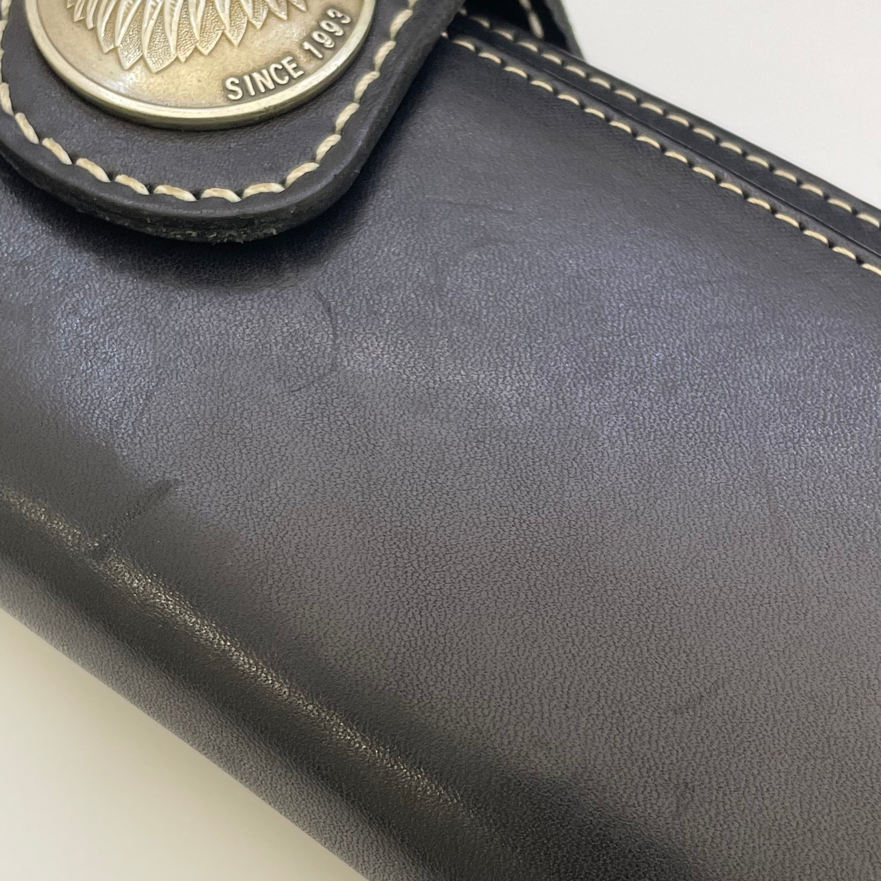 【送料無料】_ RED MOON_(レッドムーン)_MHS−02Iロングウォレット_ブラック レザーロープ付き_中古品