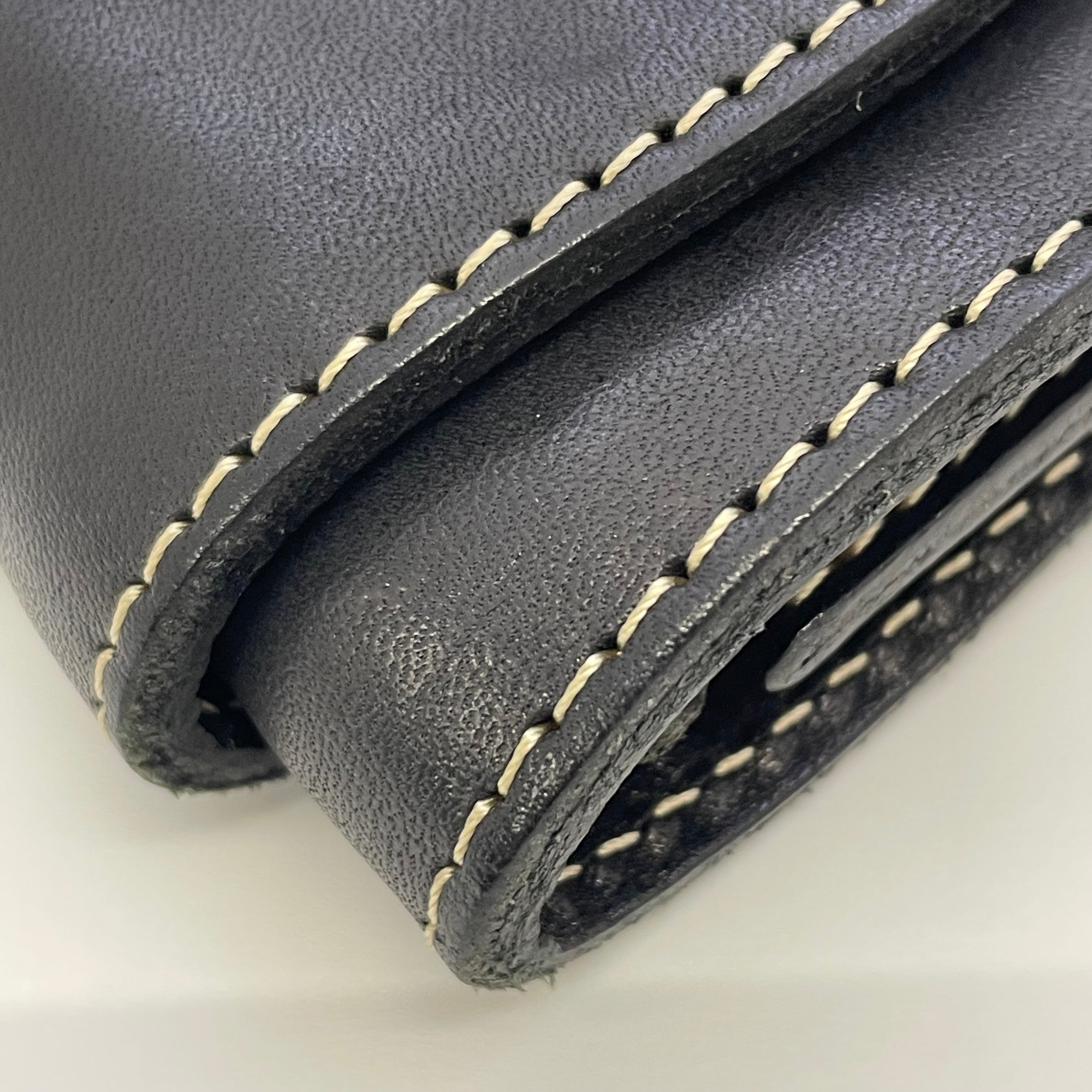 【送料無料】_ RED MOON_(レッドムーン)_MHS−02Iロングウォレット_ブラック レザーロープ付き_中古品