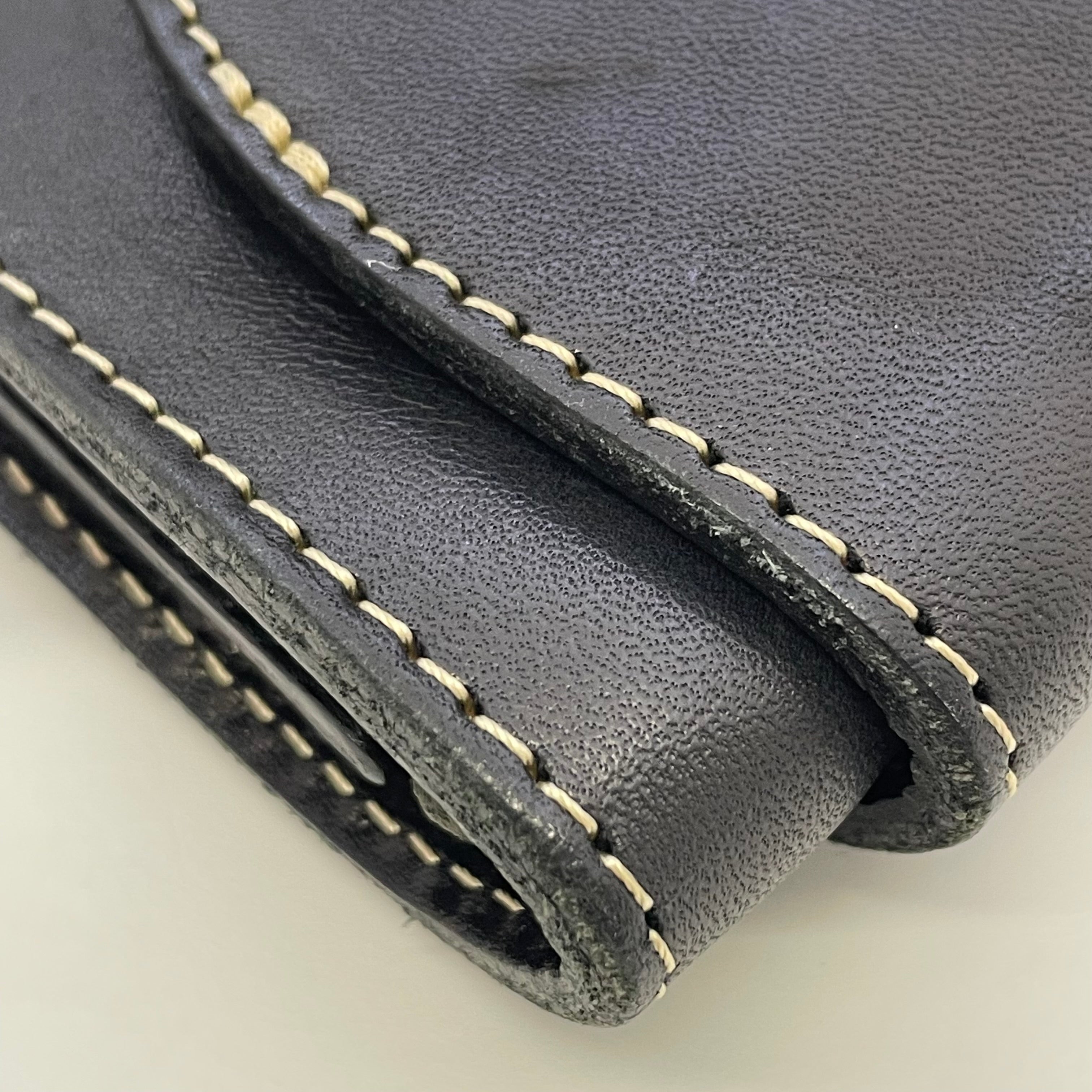 【送料無料】_ RED MOON_(レッドムーン)_MHS−02Iロングウォレット_ブラック レザーロープ付き_中古品