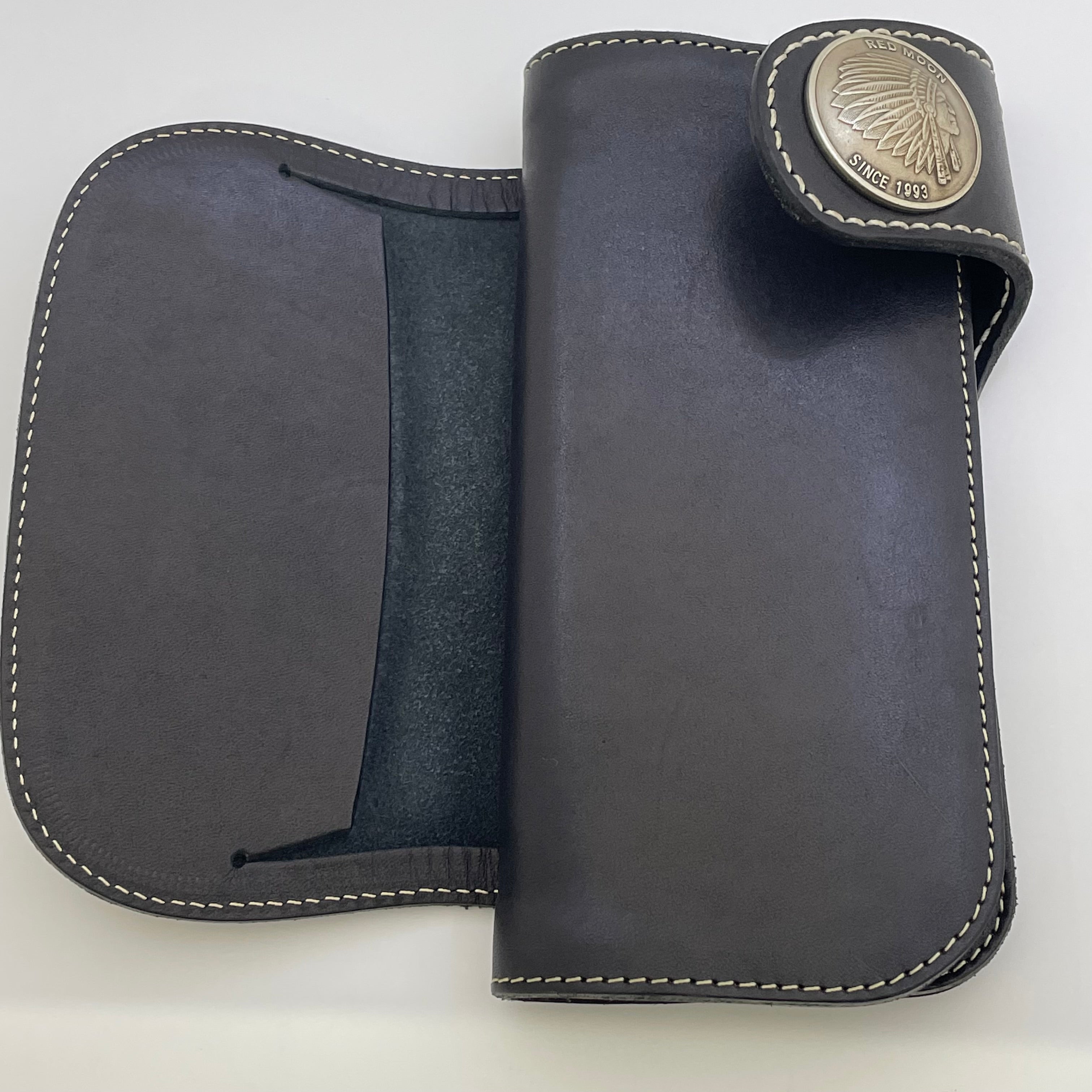 【送料無料】_ RED MOON_(レッドムーン)_MHS−02Iロングウォレット_ブラック レザーロープ付き_中古品