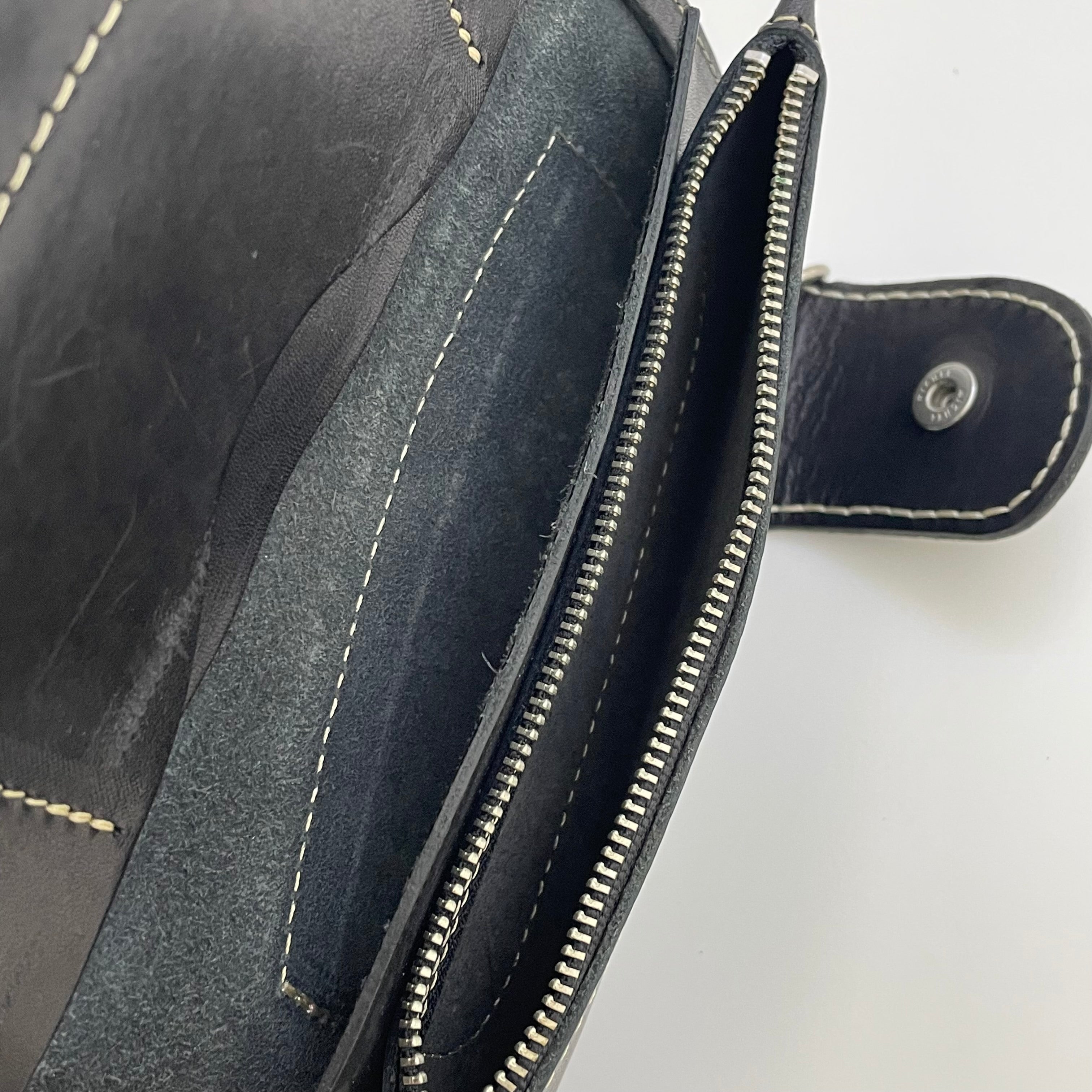 【送料無料】_ RED MOON_(レッドムーン)_MHS−02Iロングウォレット_ブラック レザーロープ付き_中古品