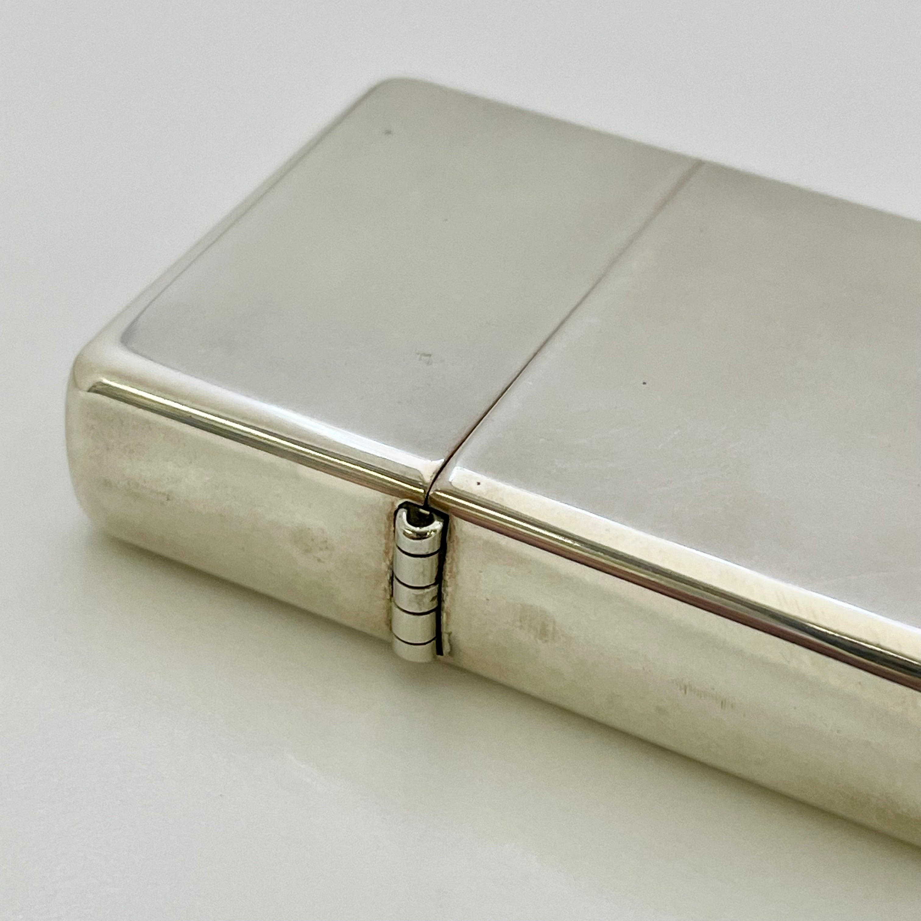 【送料無料】_ Zippo_(ジッポ)_オイルライター_STERLING SILVER無地2005_中古品