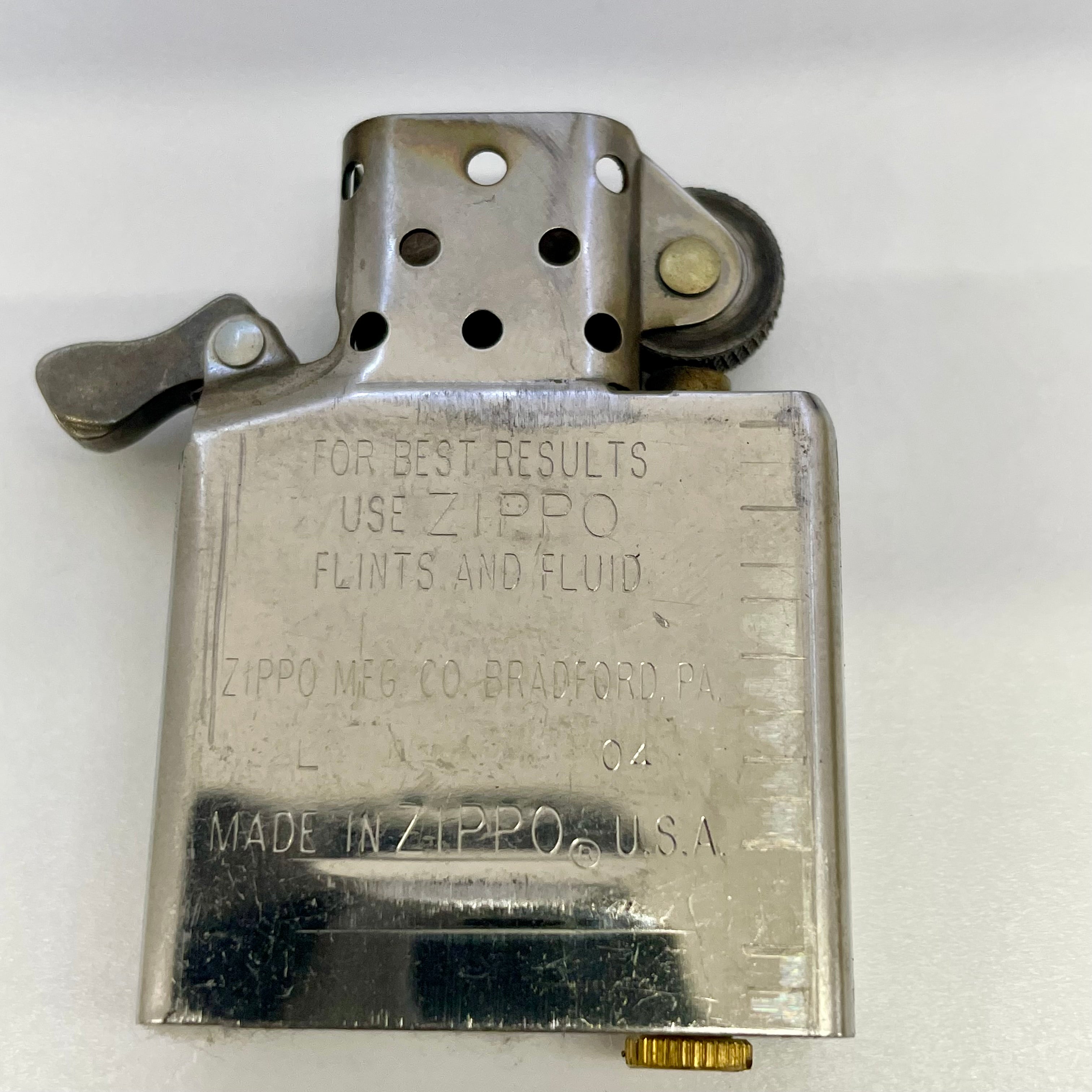 【送料無料】_ Zippo_(ジッポ)_オイルライター_STERLING SILVER無地2005_中古品