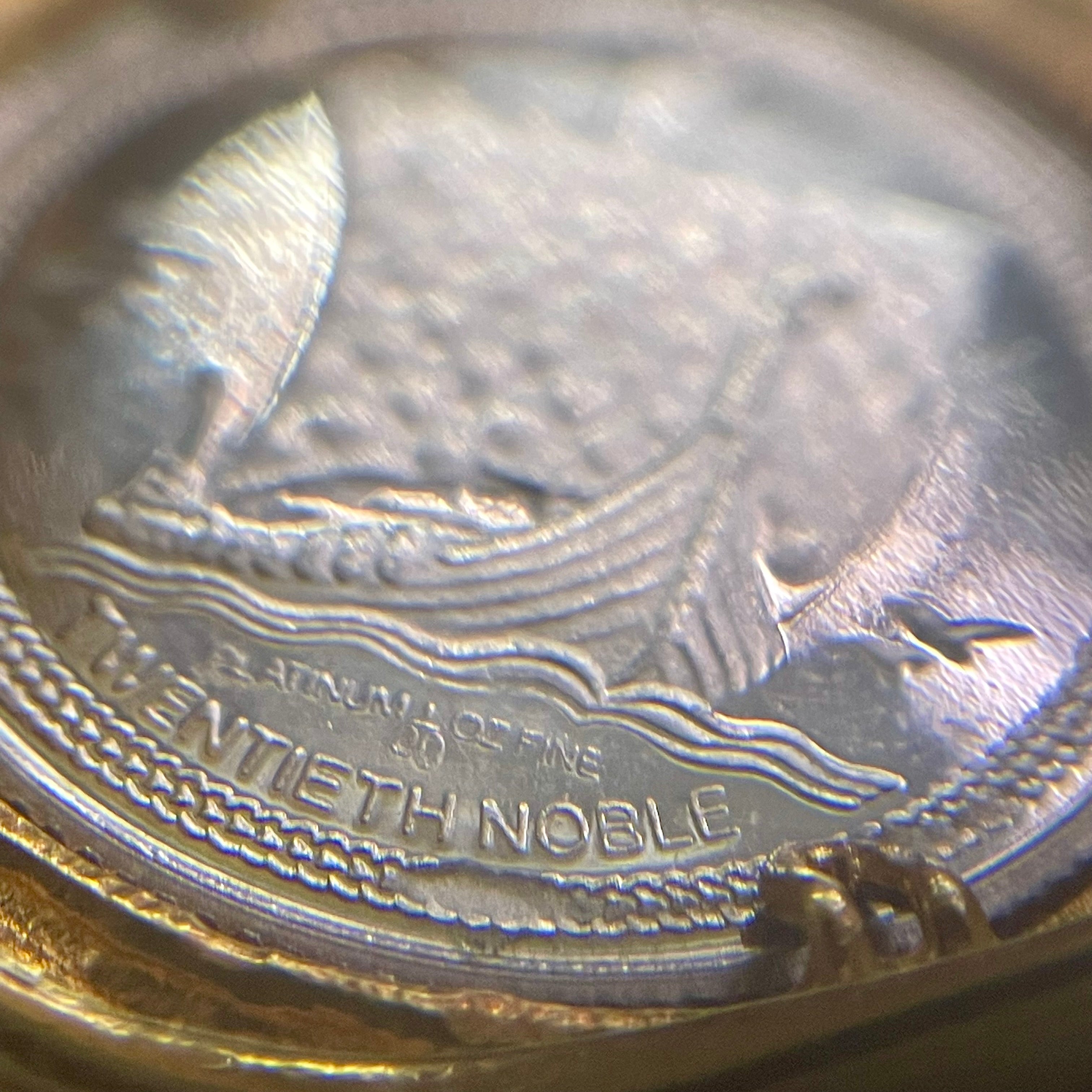 【送料無料】_ ノンブランド_プラチナコイン付き_K18/Pt900コンビリング_中古品