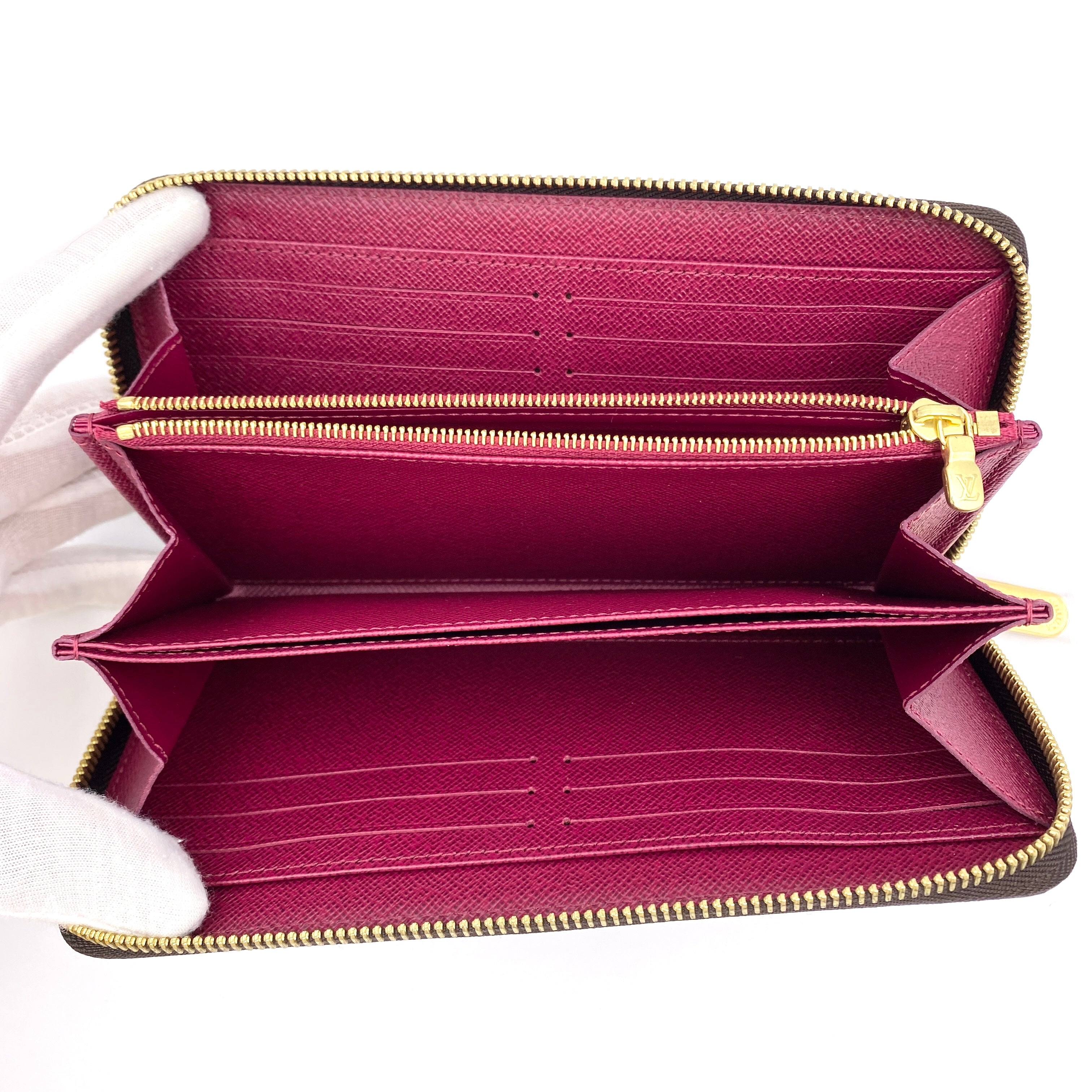 【送料無料】_ LOUIS VUITTON_(ルイヴィトン)_モノグラム ジッピーウォレット_ M41895 フューシャ_ 未使用品