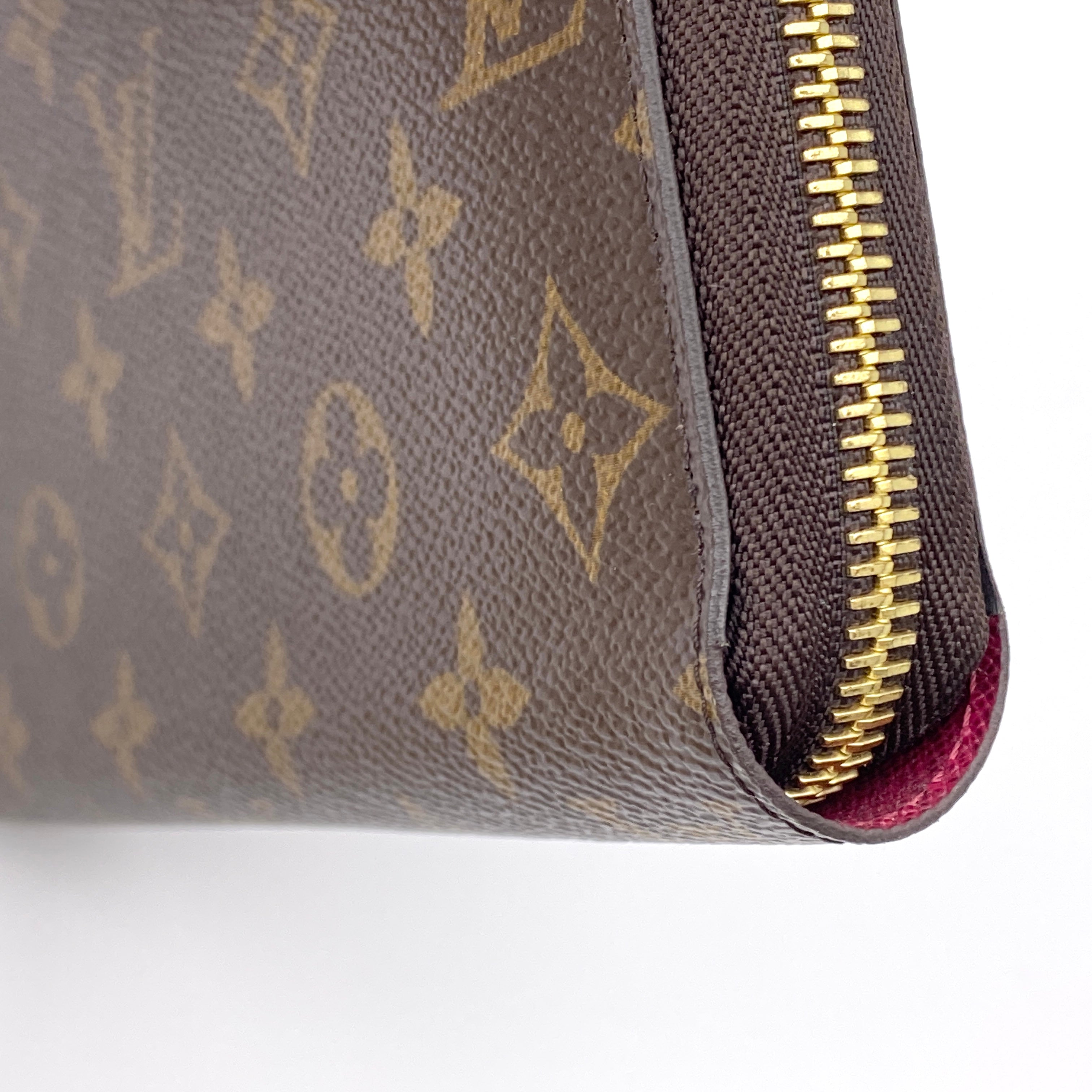 【送料無料】_ LOUIS VUITTON_(ルイヴィトン)_モノグラム ジッピーウォレット_ M41895 フューシャ_ 未使用品