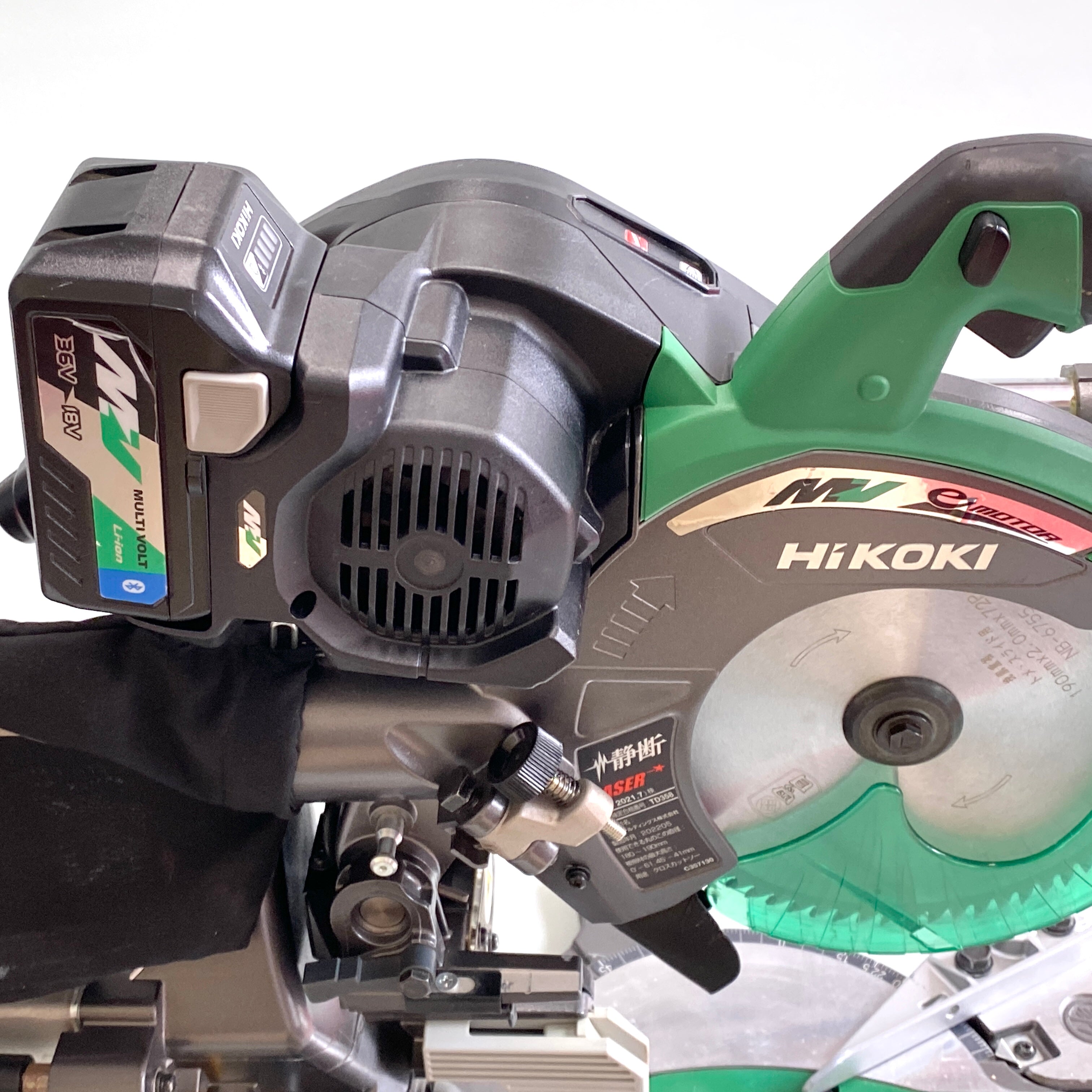【送料無料】_ HiKOKI_(ハイコーキ)_コードレス卓上スライド丸ノコ_ C3607DRA _バッテリー1個付き(BSL36A18B)_中古品