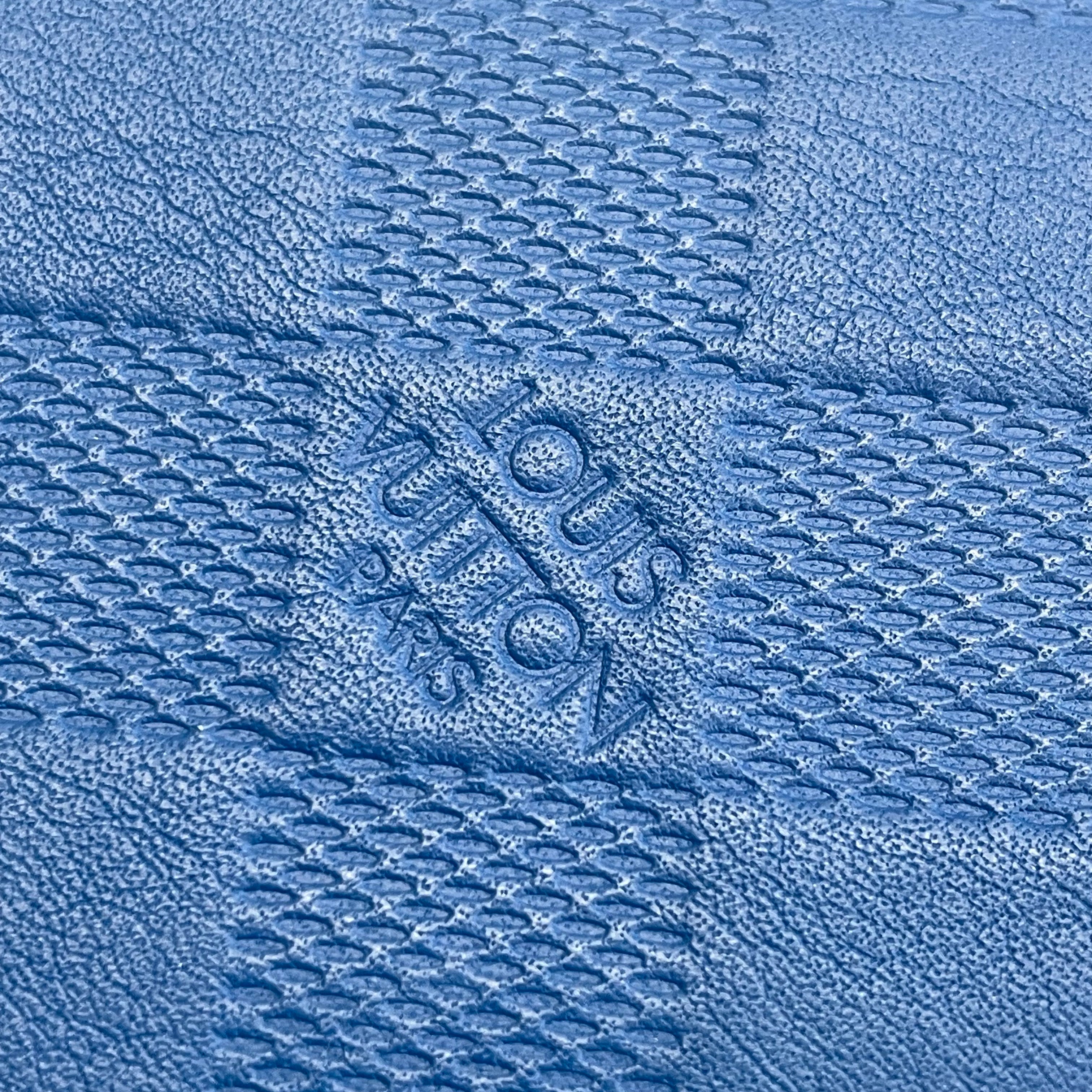 【送料無料】_ LOUIS VUITTON_(ルイヴィトン)_ダミエアンフィニ ポルトフォイユ ブラザ _ 長財布 ネオン ブルー _N60081_ 中古品