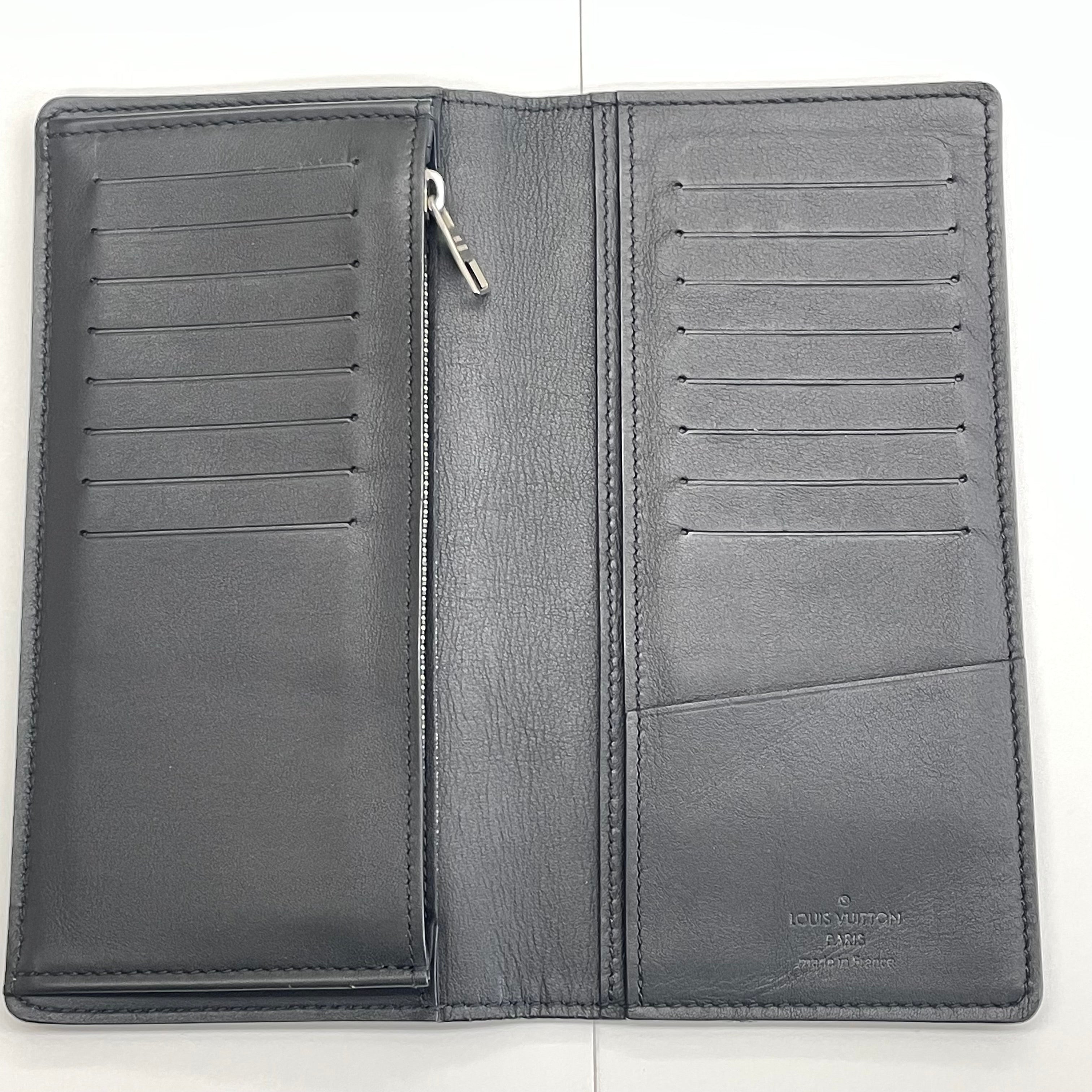 【送料無料】_ LOUIS VUITTON_(ルイヴィトン)_ダミエアンフィニ ポルトフォイユ ブラザ _ 長財布 ネオン ブルー _N60081_ 中古品