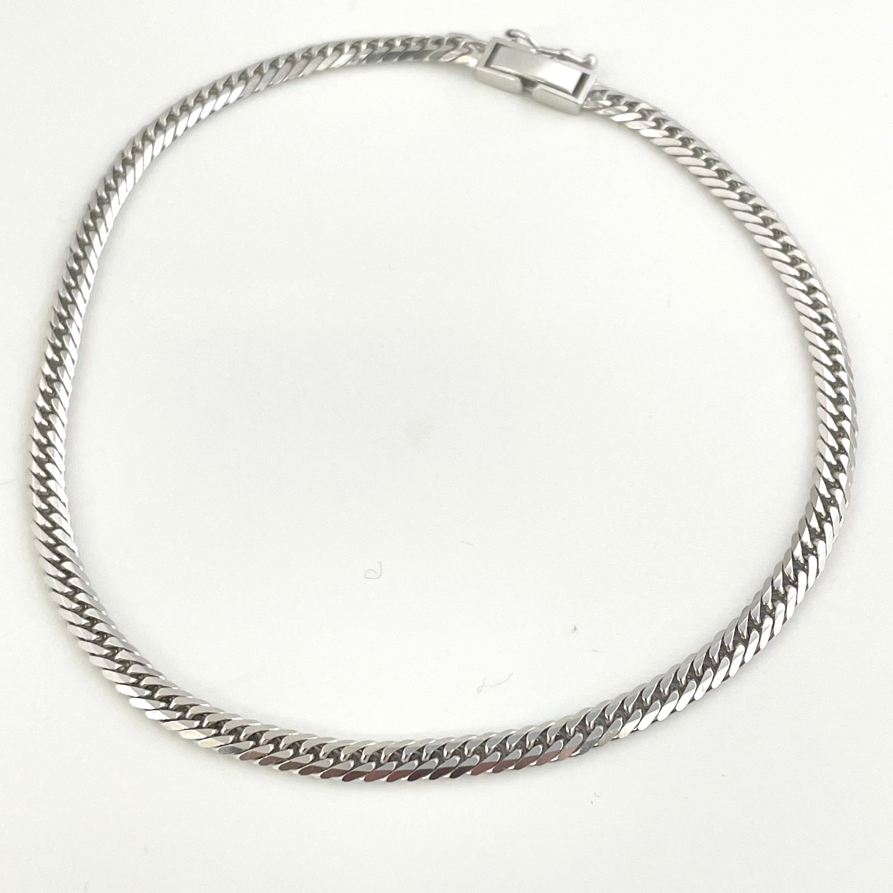 【送料無料】_ ノンブランド _K18WGアンクレット(24cm)_W6面カット10.3g_ 中古品