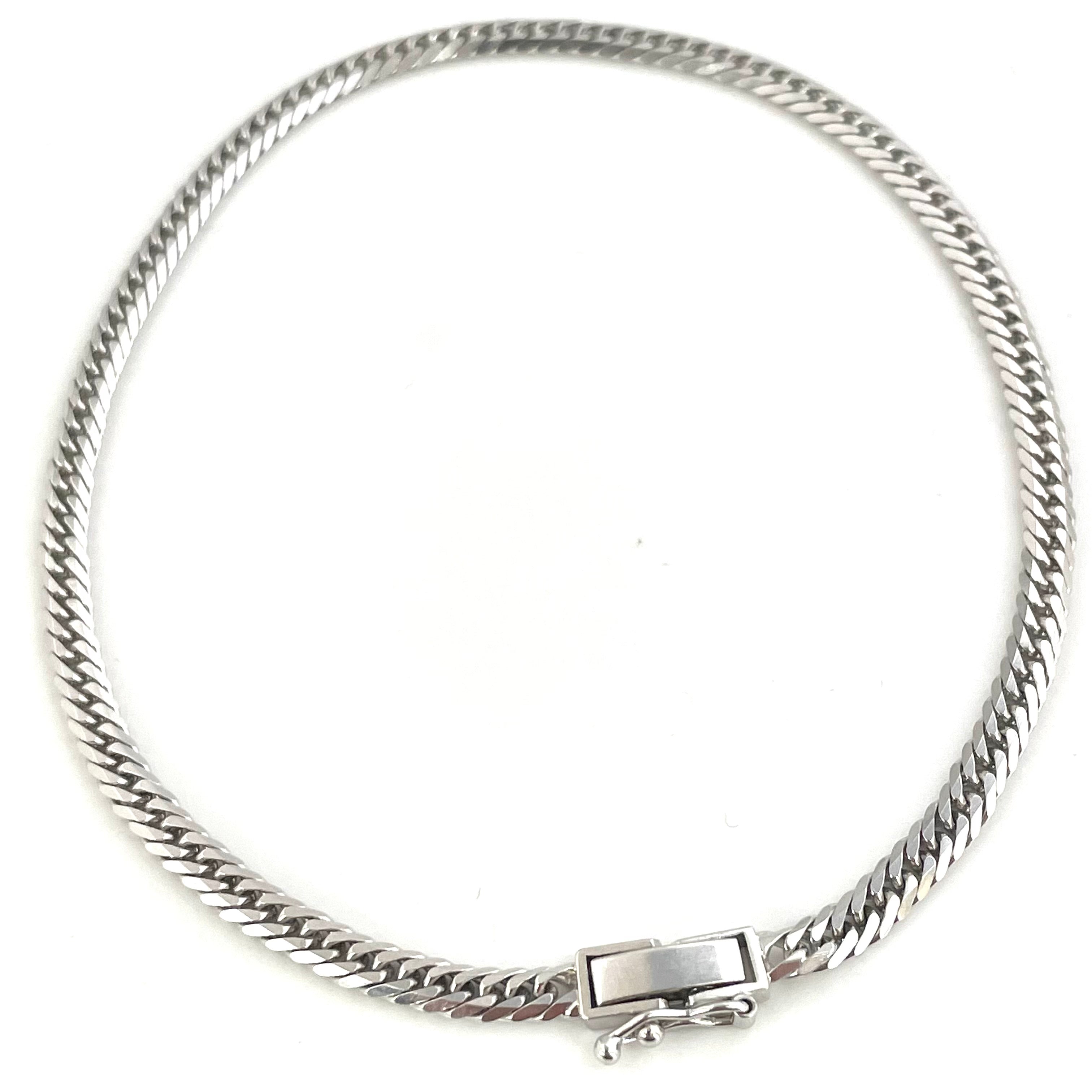 【送料無料】_ ノンブランド _K18WGアンクレット(24cm)_W6面カット10.3g_ 中古品