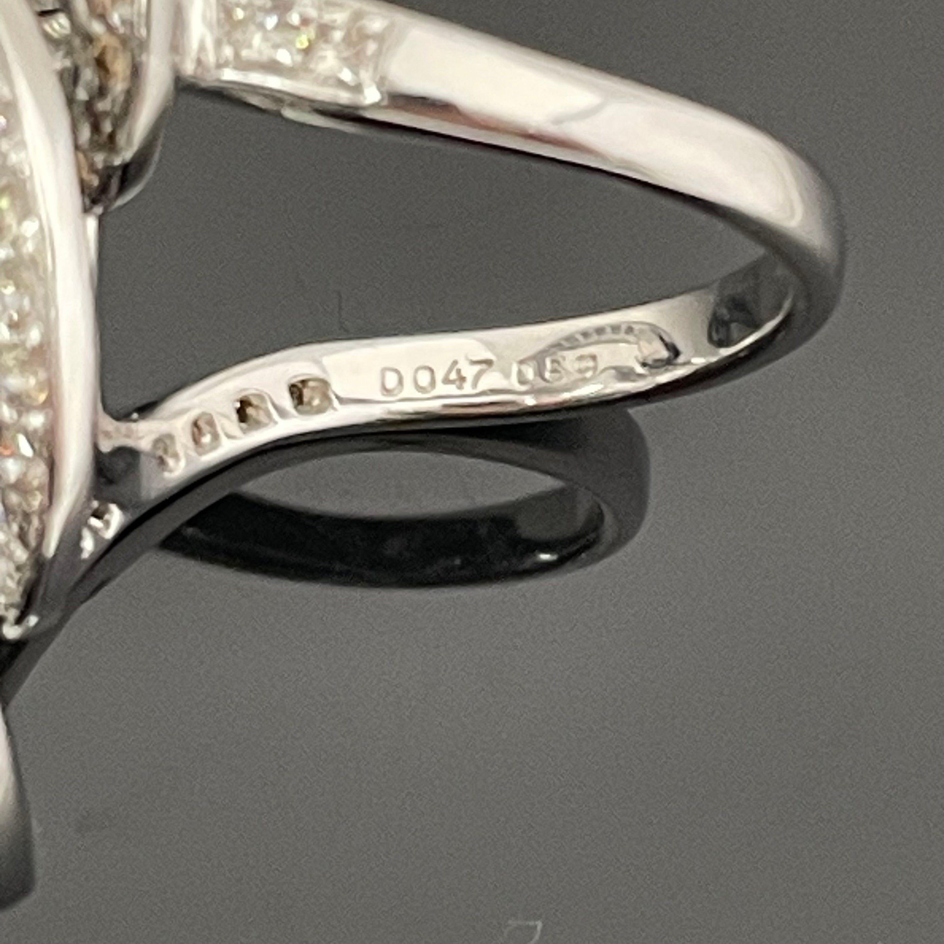 ノンブランド _K18WG FD0.47/0.89ct _ダイヤモンドデザインリング_ 中古品