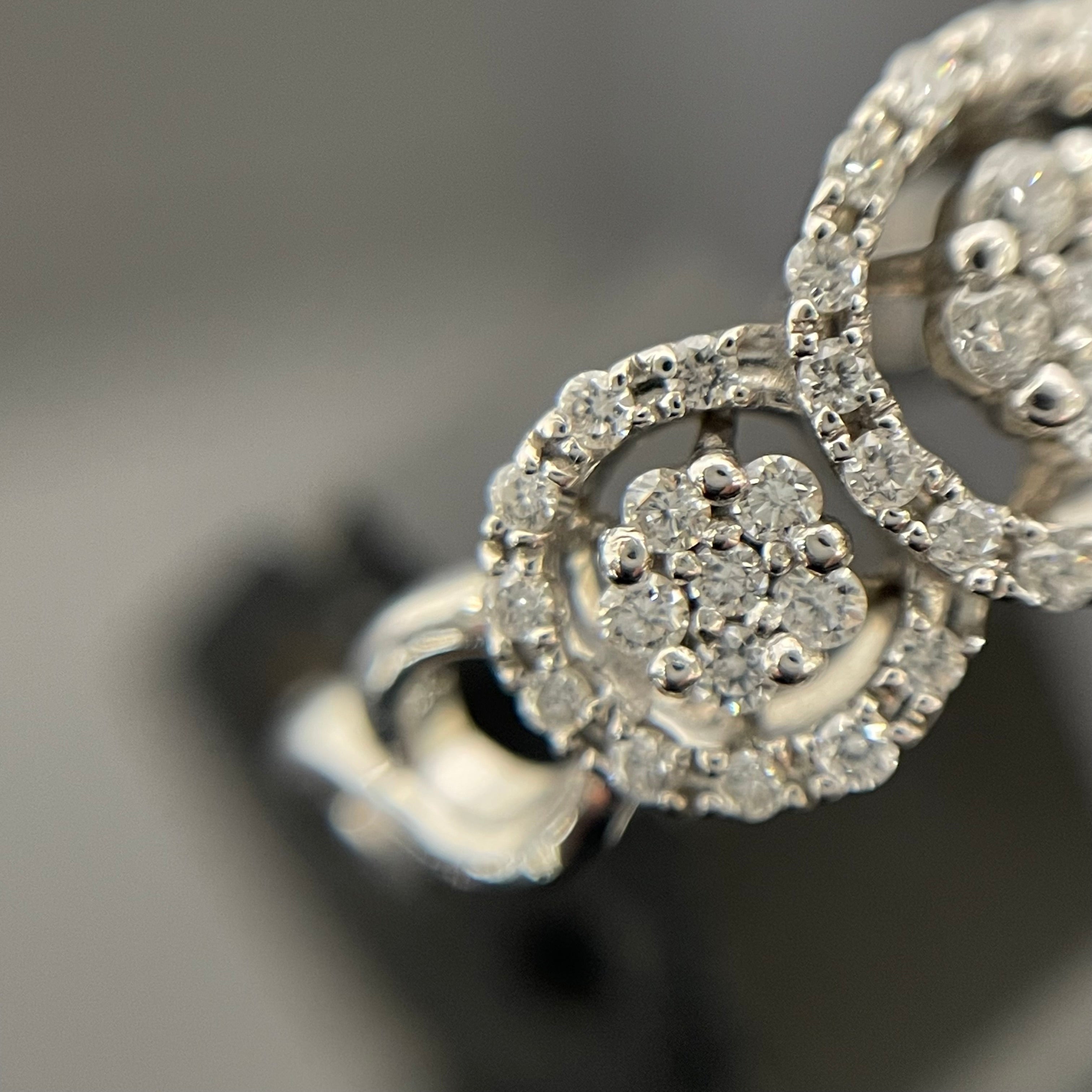 ノンブランド _K18WG FD0.40ct_ ダイヤモンドデザインリング_中古品