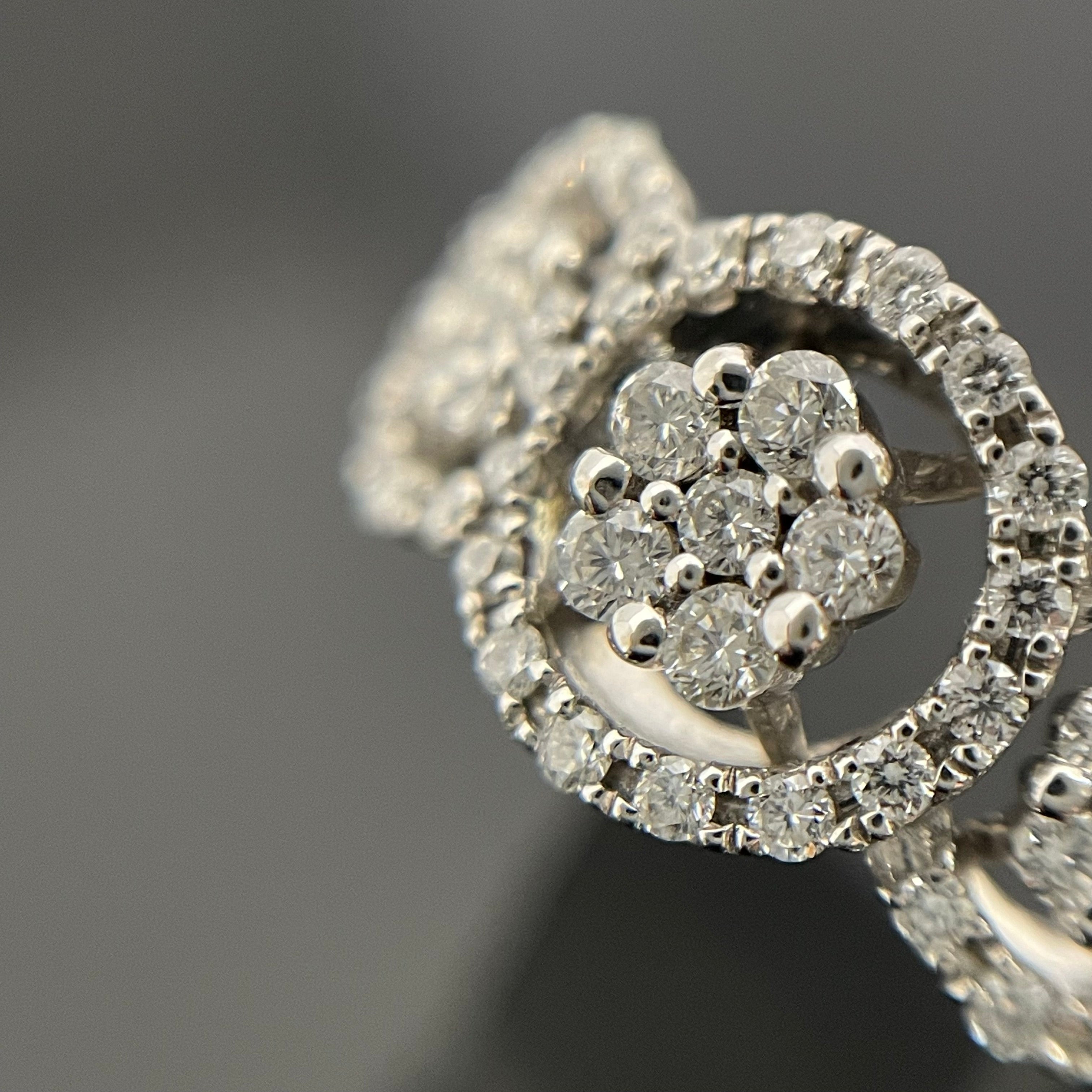 ノンブランド _K18WG FD0.40ct_ ダイヤモンドデザインリング_中古品