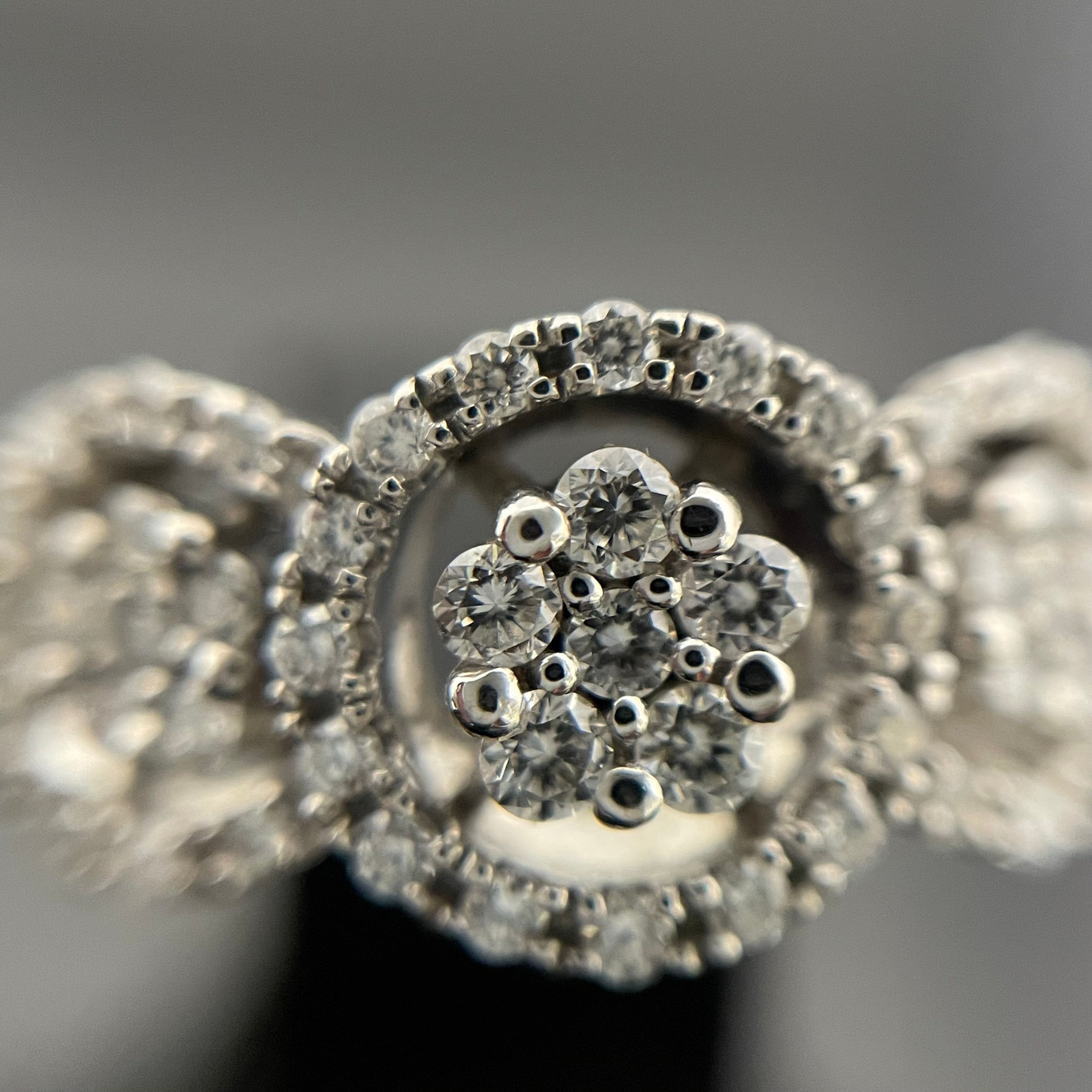 ノンブランド _K18WG FD0.40ct_ ダイヤモンドデザインリング_中古品