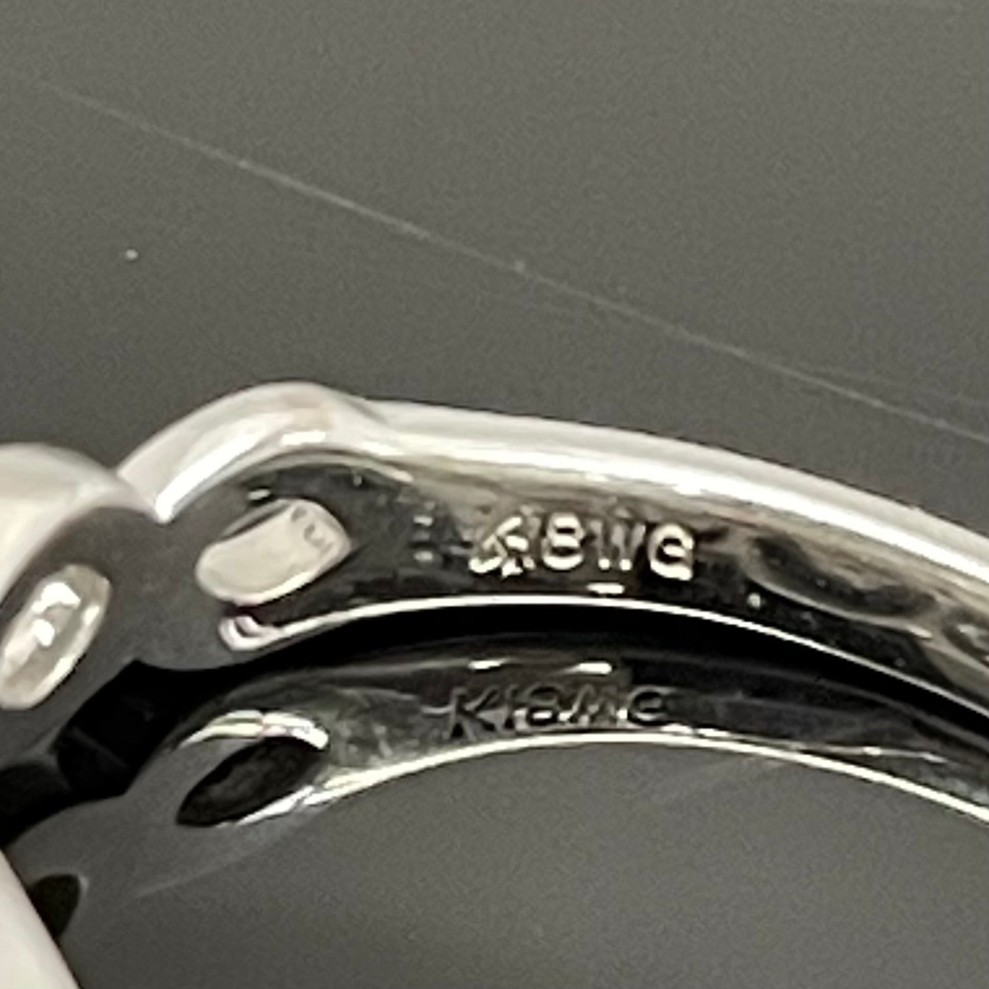 ノンブランド _K18WG FD0.40ct_ ダイヤモンドデザインリング_中古品