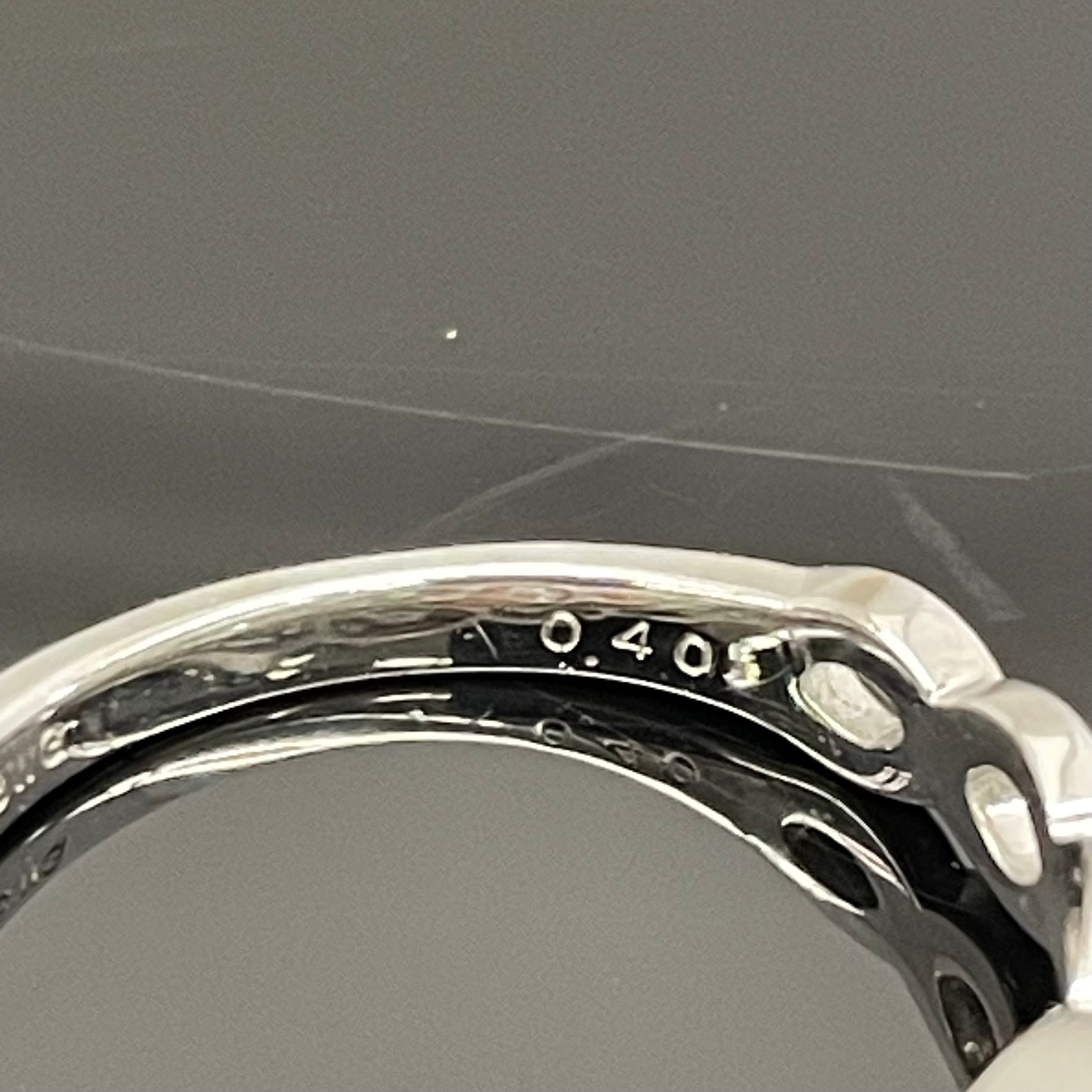 ノンブランド _K18WG FD0.40ct_ ダイヤモンドデザインリング_中古品