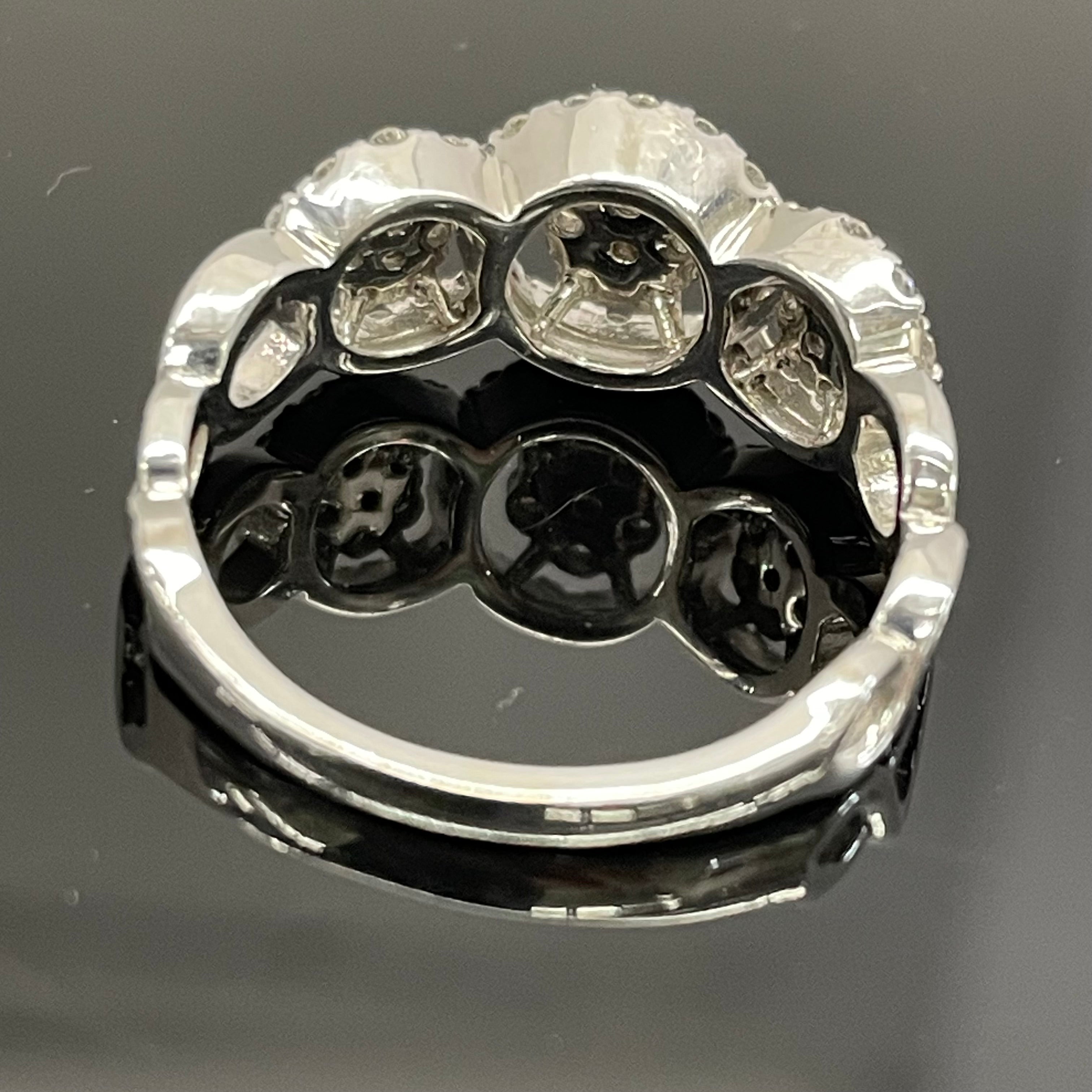 ノンブランド _K18WG FD0.40ct_ ダイヤモンドデザインリング_中古品