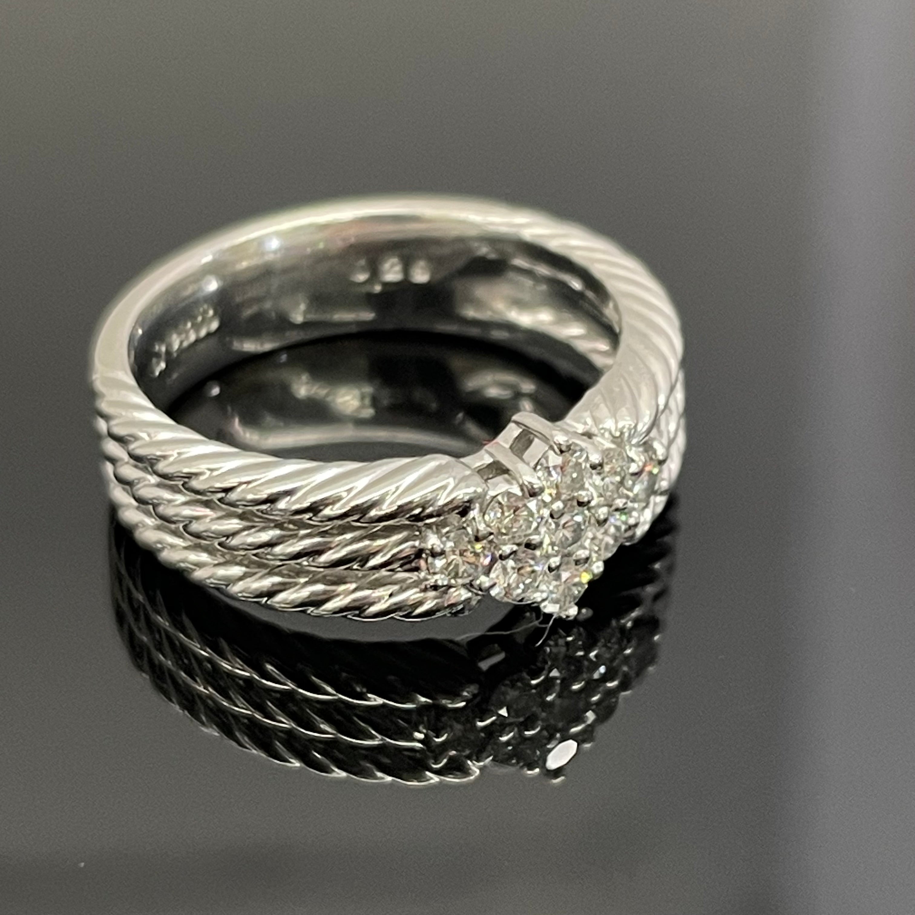 【送料無料】_ 星の砂_ Pt900ダイヤモンドリング_FD0.29ct 7.2g #10.5号_ 中古品