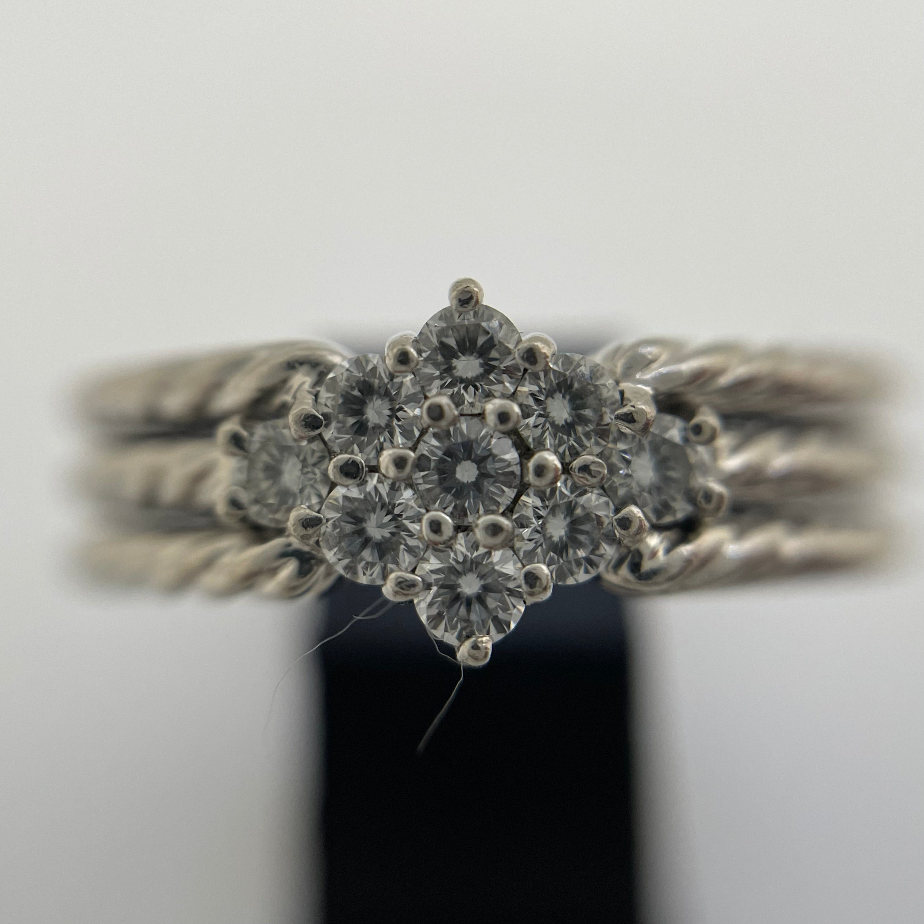 【送料無料】_ 星の砂_ Pt900ダイヤモンドリング_FD0.29ct 7.2g #10.5号_ 中古品