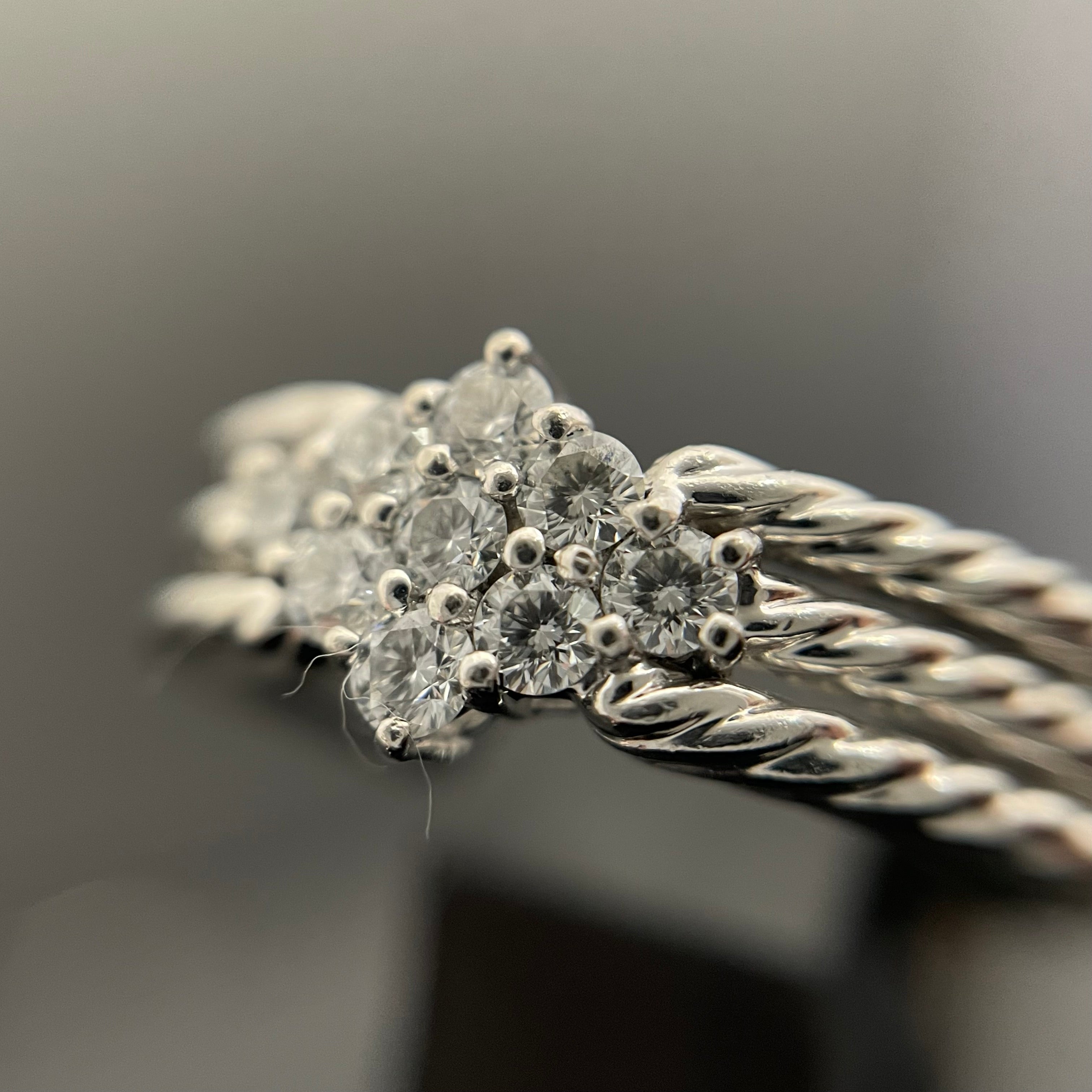 【送料無料】_ 星の砂_ Pt900ダイヤモンドリング_FD0.29ct 7.2g #10.5号_ 中古品