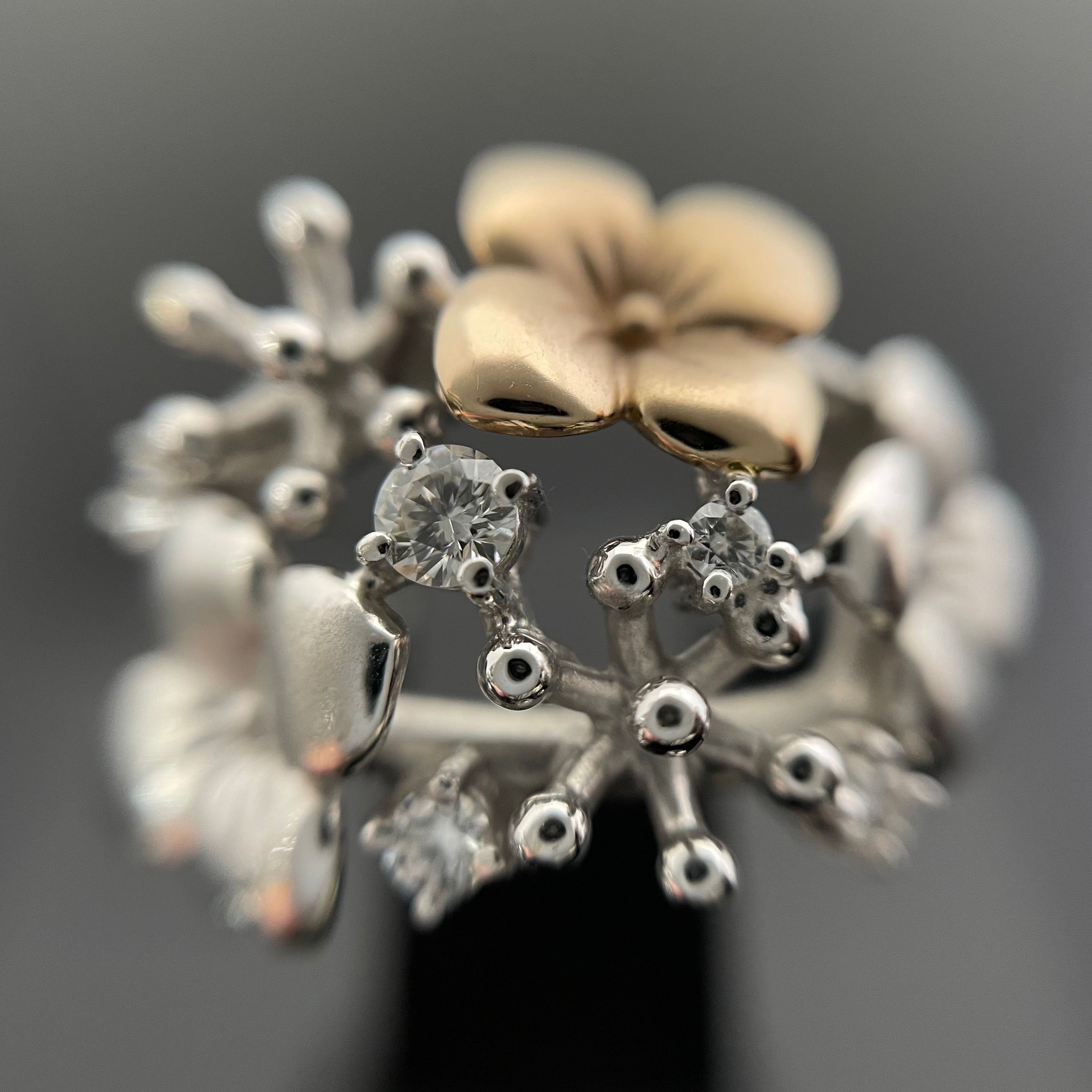 【送料無料】_ TASAKI_(田崎)_K18WG/RG ダイヤモンドリング_FD0.16ct 8.4g #11.5号 _中古品